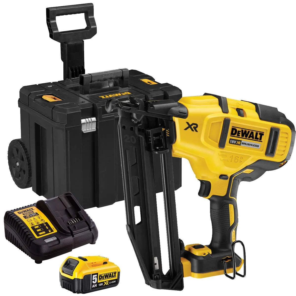 Dewalt Dcn660n 18V Brushless Second Fix Nailer With 1 X 5.0Ah Battery & Charger T4tkit-827 1