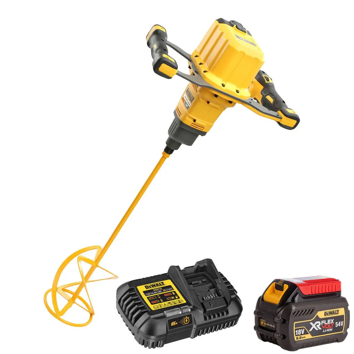 Dewalt Dcd240n 54V Xr Flexvolt Brushless Paddle Mixer With 1 X 6.0 Battery & Charger 1