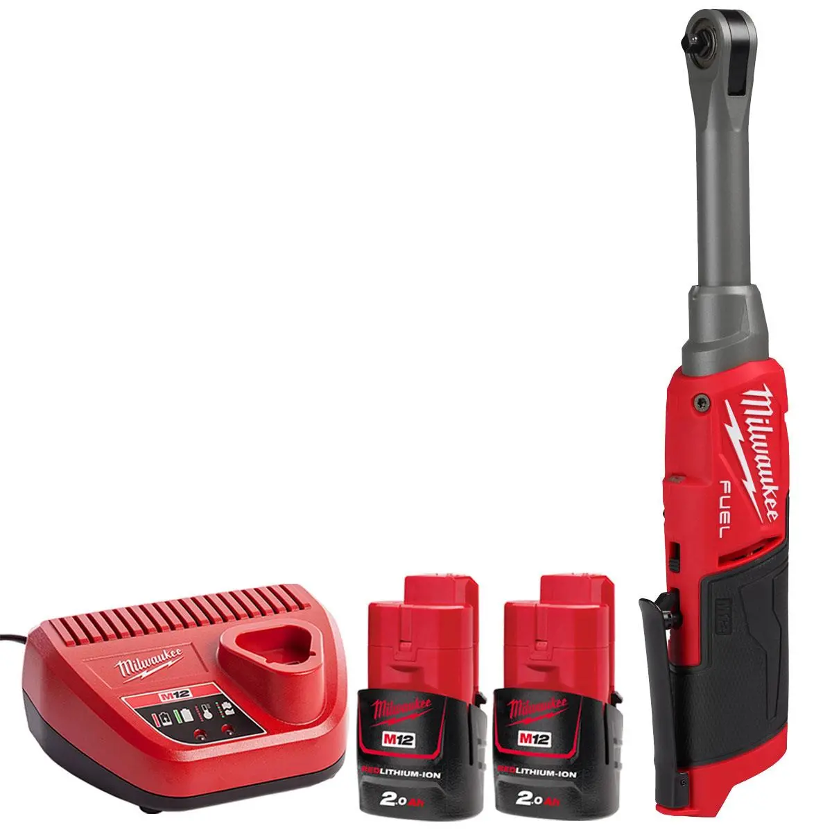 Milwaukee M12fhir14lr-0 12V Brushless 1/4" Ratchet With 2 X 2.0Ah Batteries & Charger 1