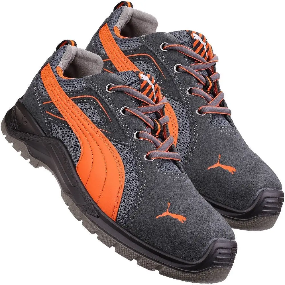 Puma 643620 Omni Flash Low Safety Trainer- Black/Orange Size 9 1
