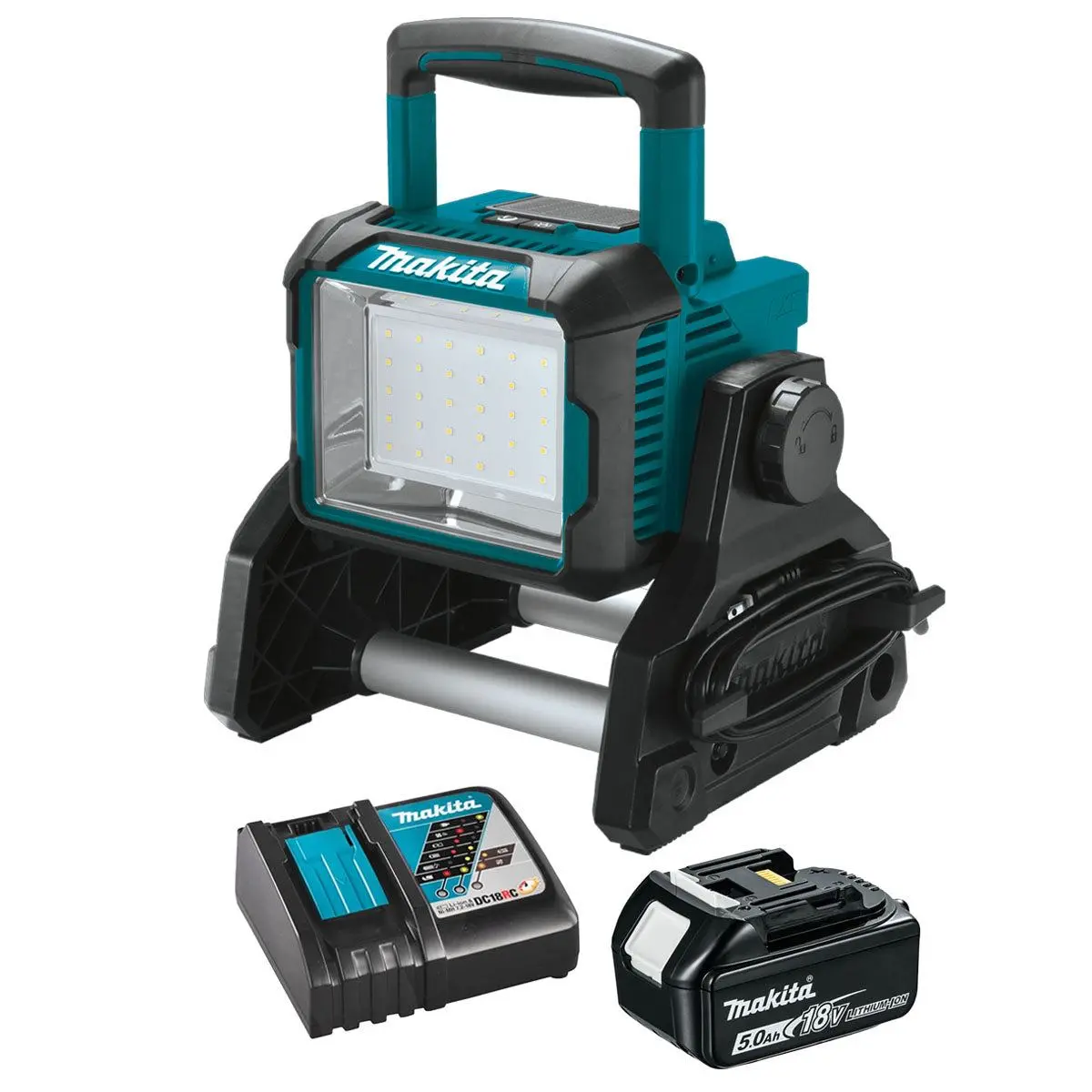 Makita Dml811/2 14.4V - 18V Lxt Li-Ion Cordless Led Worklight With 1 X 5.0Ah Battery & Charger 1