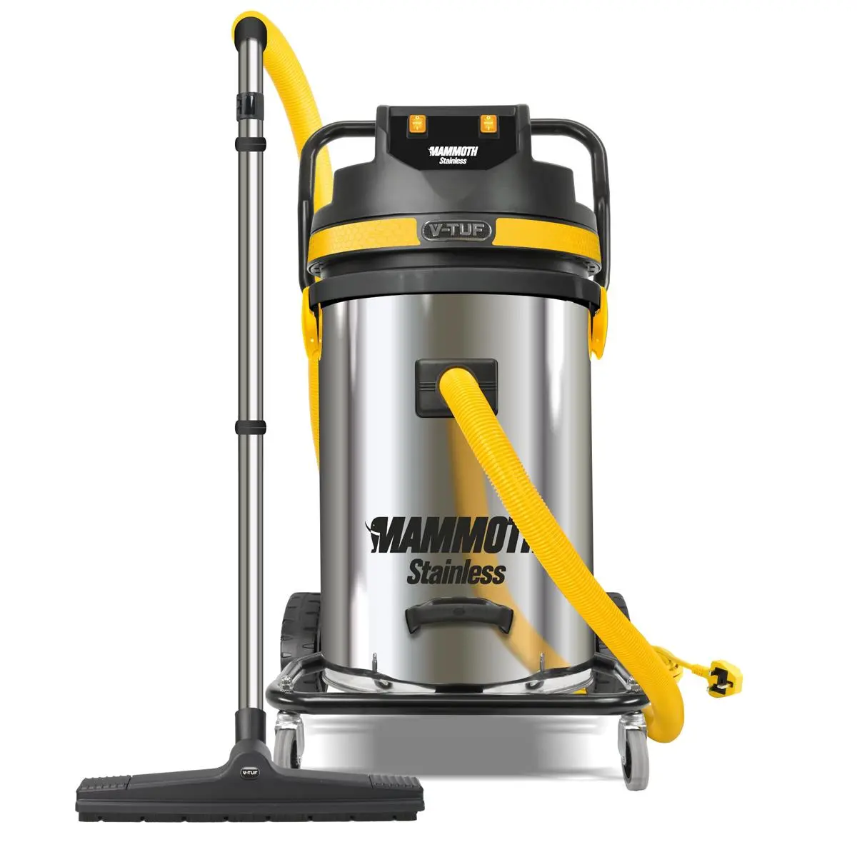 V-Tuf Mammoth240-Stainless 80L Wet & Dry Twin Motor Industrial Vacuum Cleaner 3.5Kw/240V 1