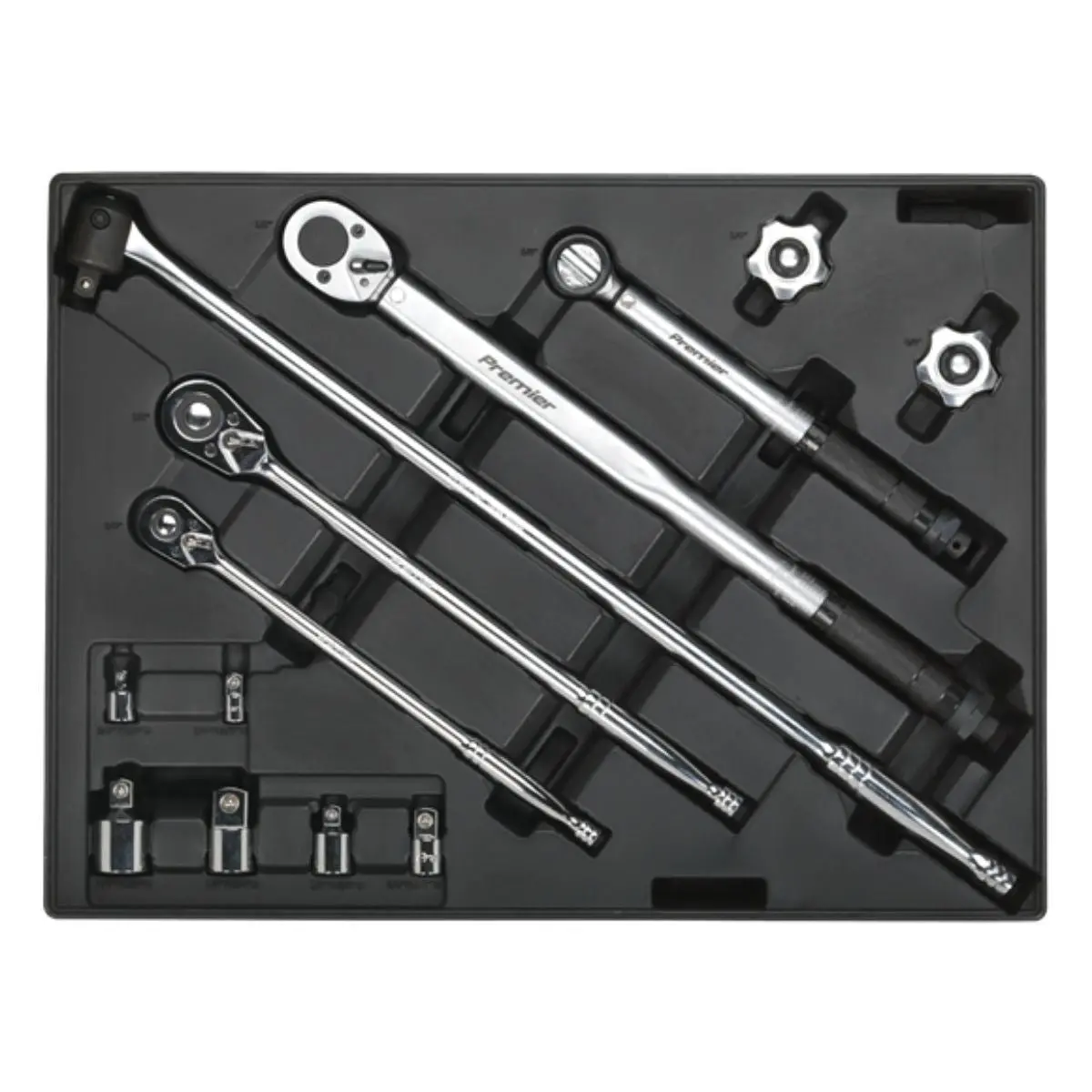 Sealey Tbt32 Ratchet, Torque Wrench, Breaker Bar & Socket Adaptor Set 13Pc 1