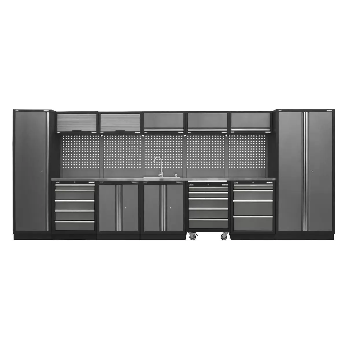 Sealey Apmsstack17ss Superline Pro 4.9M Storage System Stainless Worktop 1