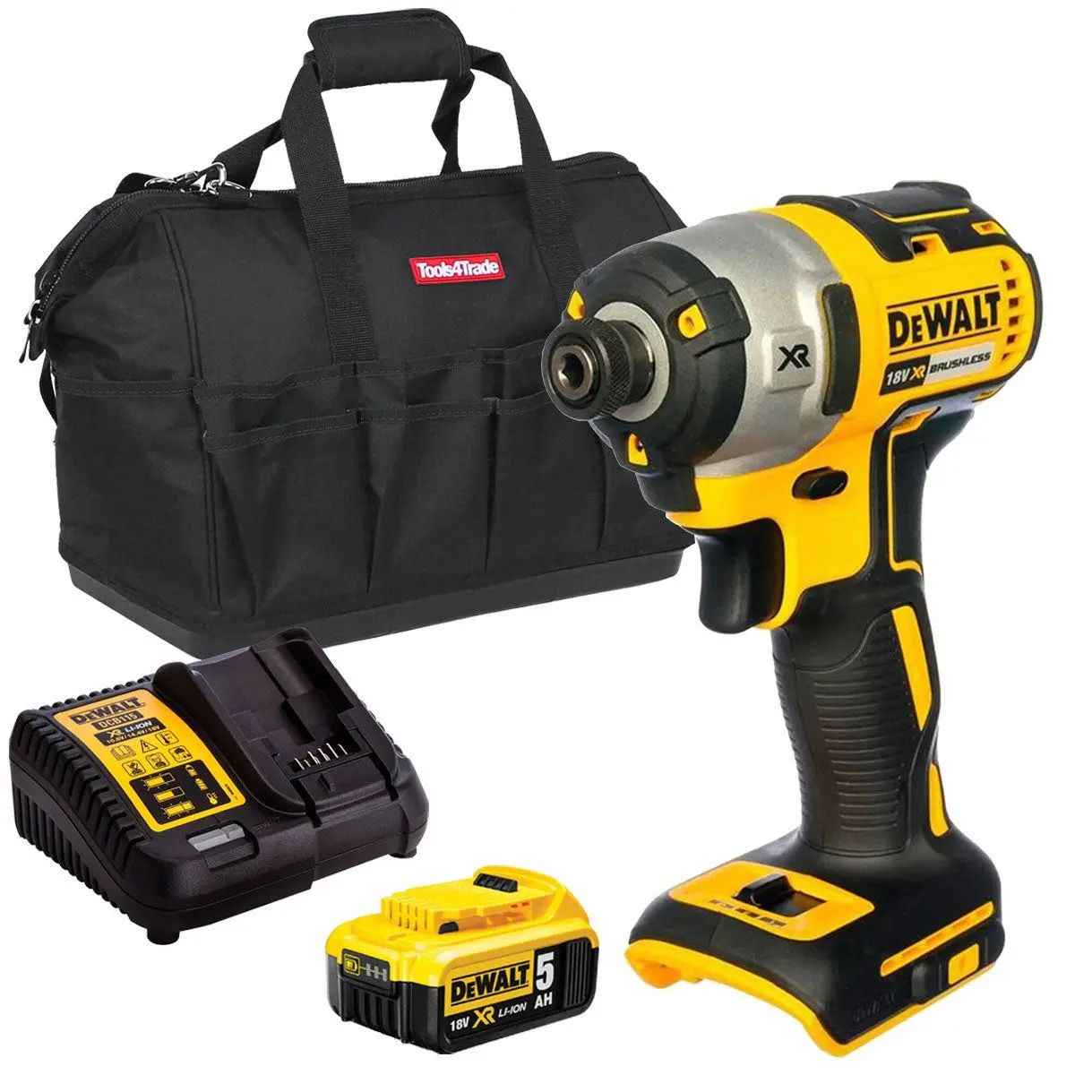 Dewalt Dcf887n 18V Brushless Impact Driver With 1 X 5.0Ah Battery & Charger In Bag 1