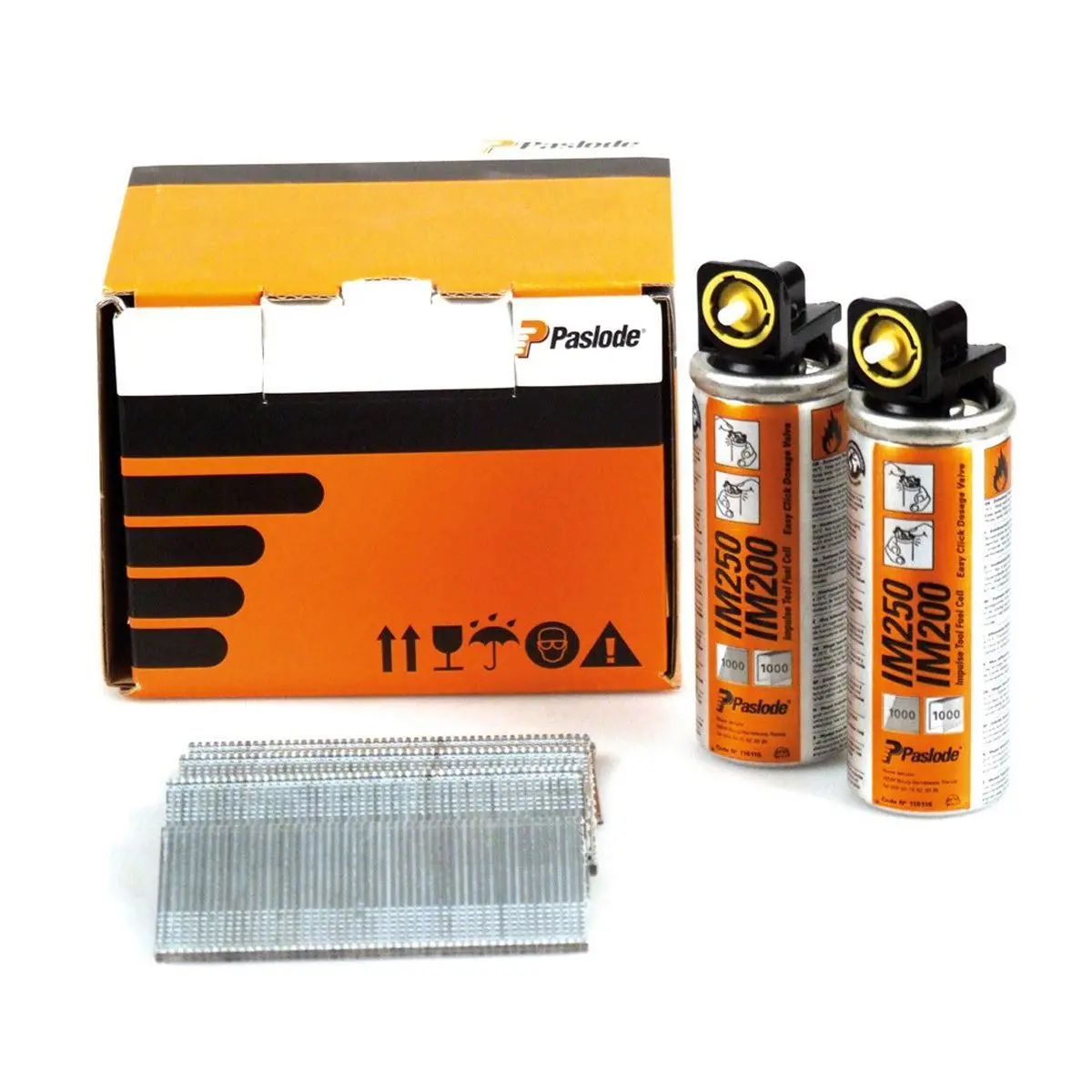 Paslode Im65a 32Mm 16 Gauge 2000 Angled Electro Galvanised Brad Nails With 2 Fuel Cells 300270 1