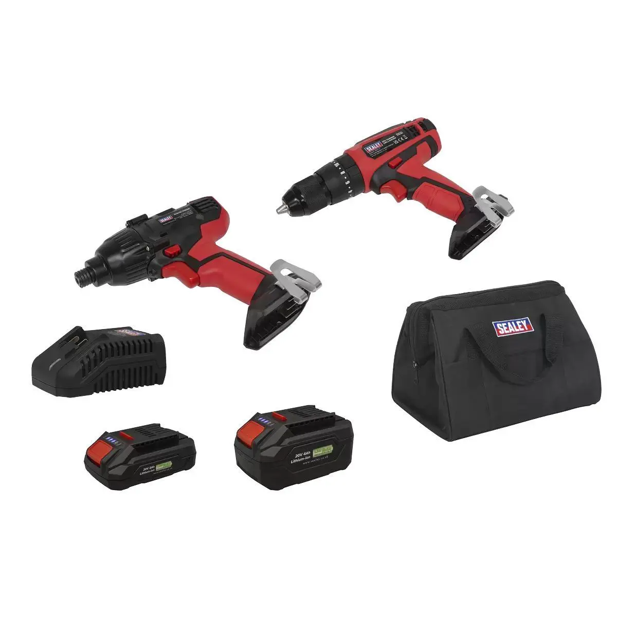 Sealey Cp20vddcomboeu 20V Cordless 2 X Power Eu Tool Kit Euro Plug With 2 Batteries & Charges 1