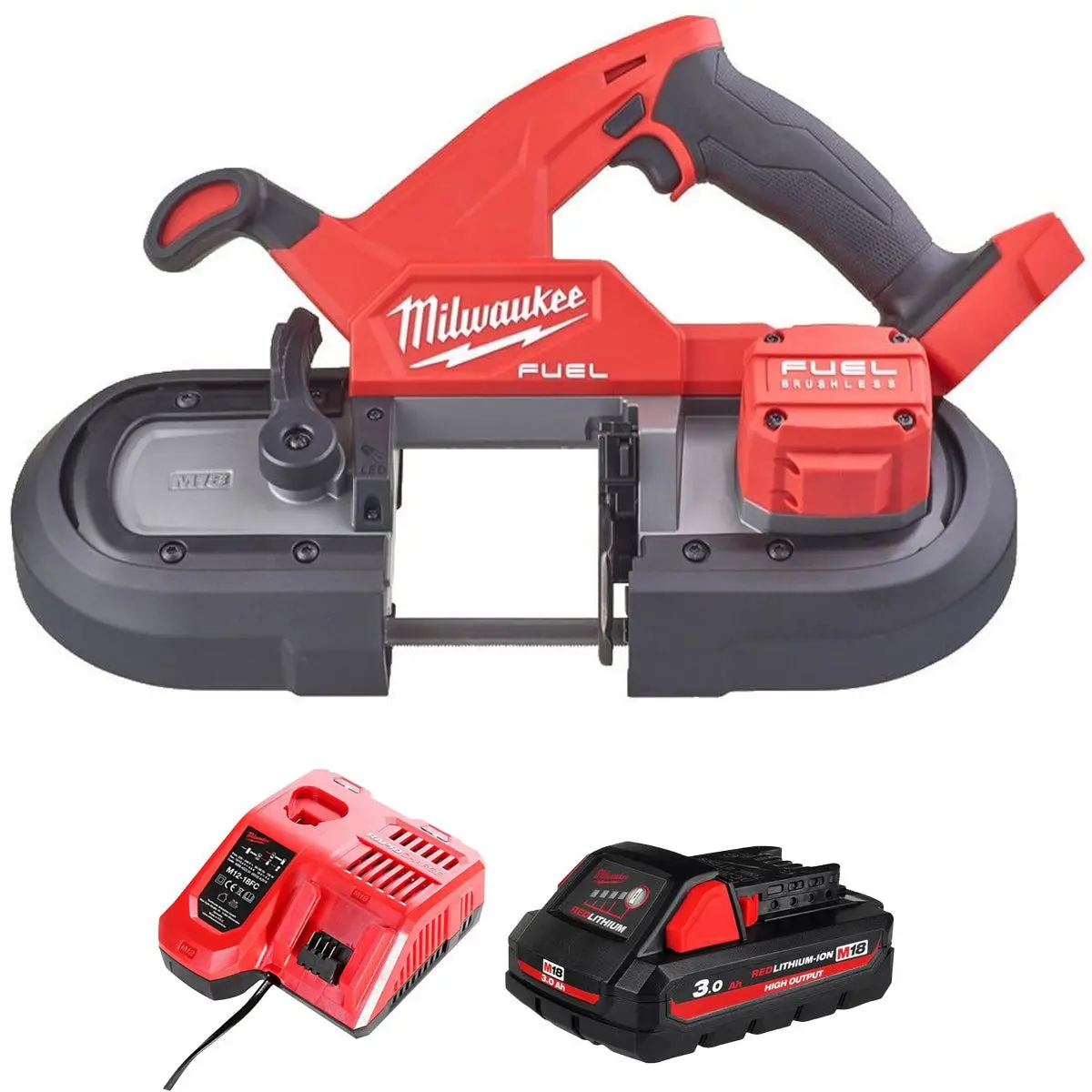 Milwaukee M18fbs85-0 18V Fuel Brushless 85Mm Bandsaw With 1 X 3.0Ah Battery & Charger 1