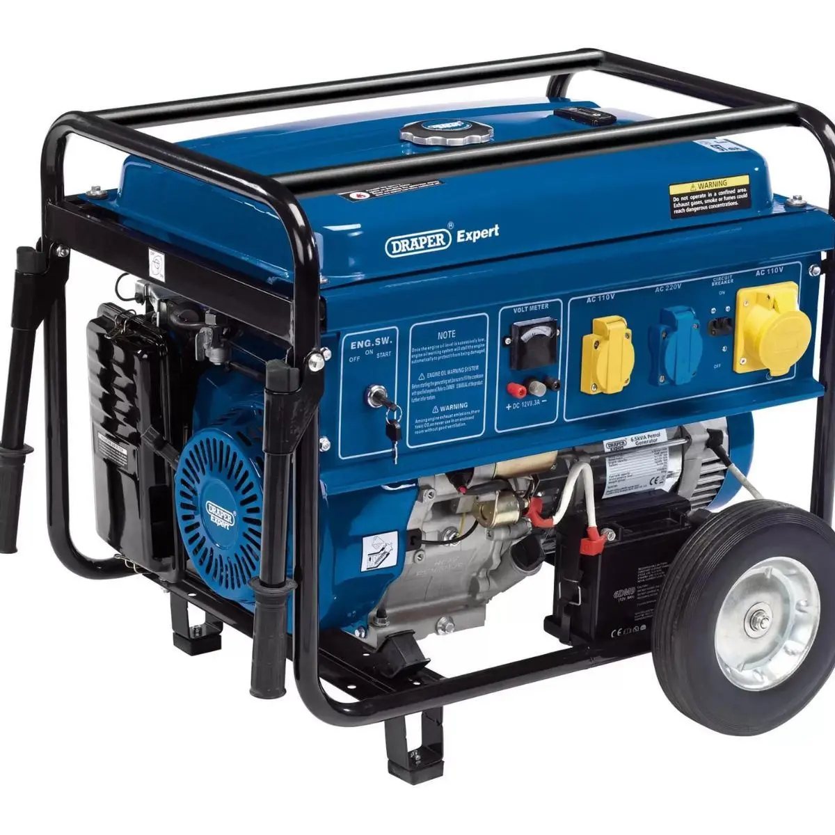 Draper Expert Pg43w Petrol Generator With Wheels 230V/4000W 23984 1
