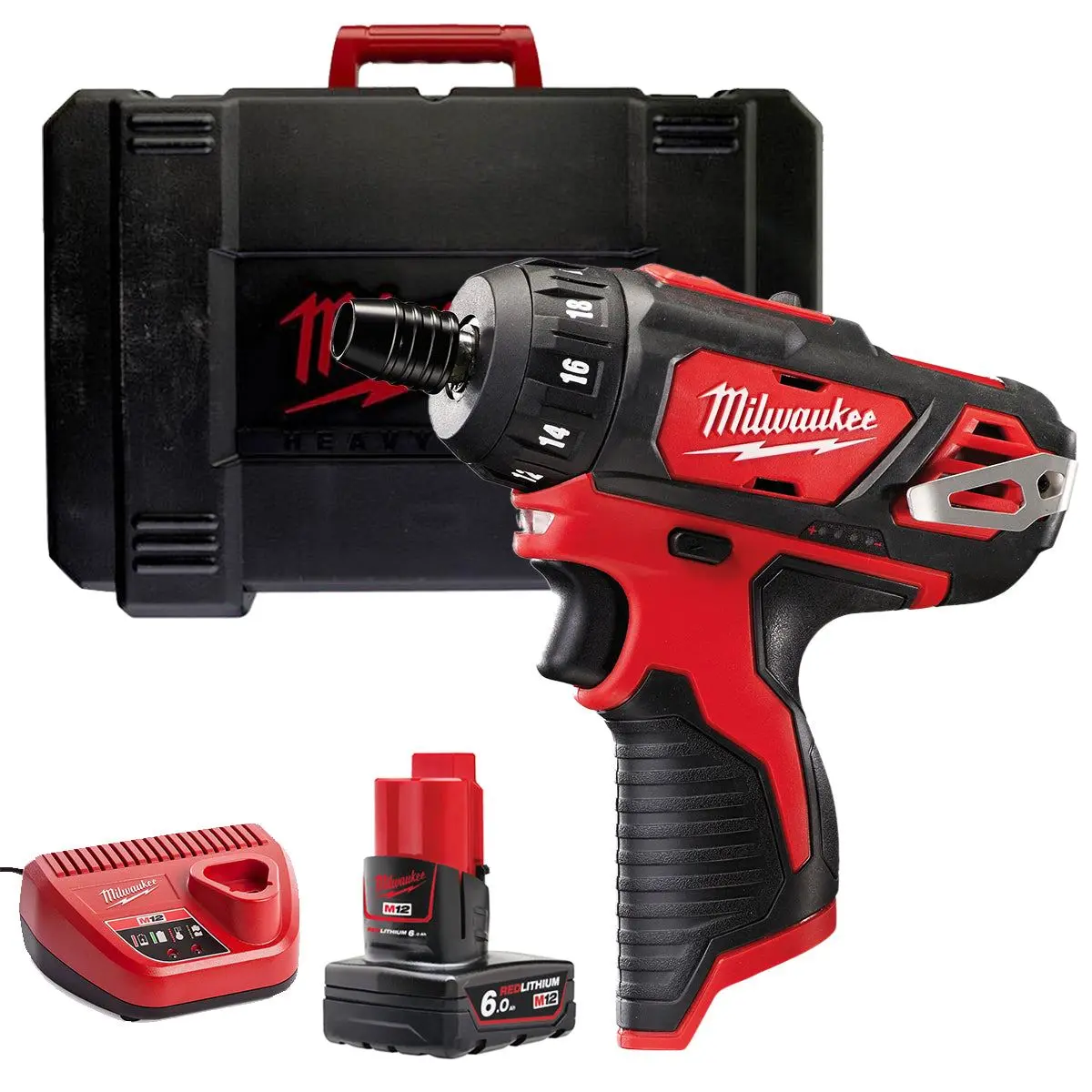 Milwaukee M12bd-0C 12V Screwdriver With 1 X 6.0Ah Battery Charger & Case 1
