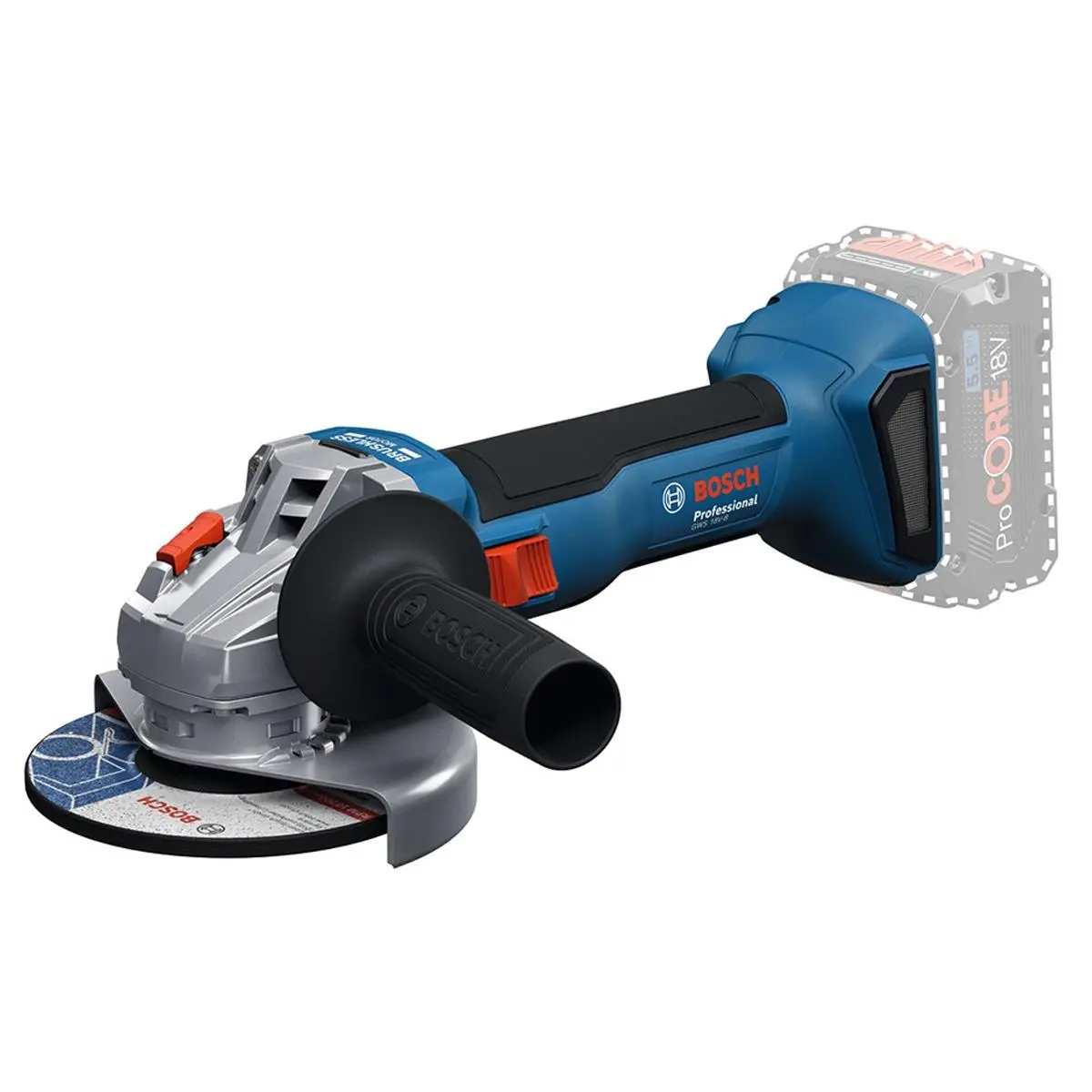 Bosch Gws 18V-8 18V Brushless 125Mm Angle Grinder Body Only 06019N9000 1