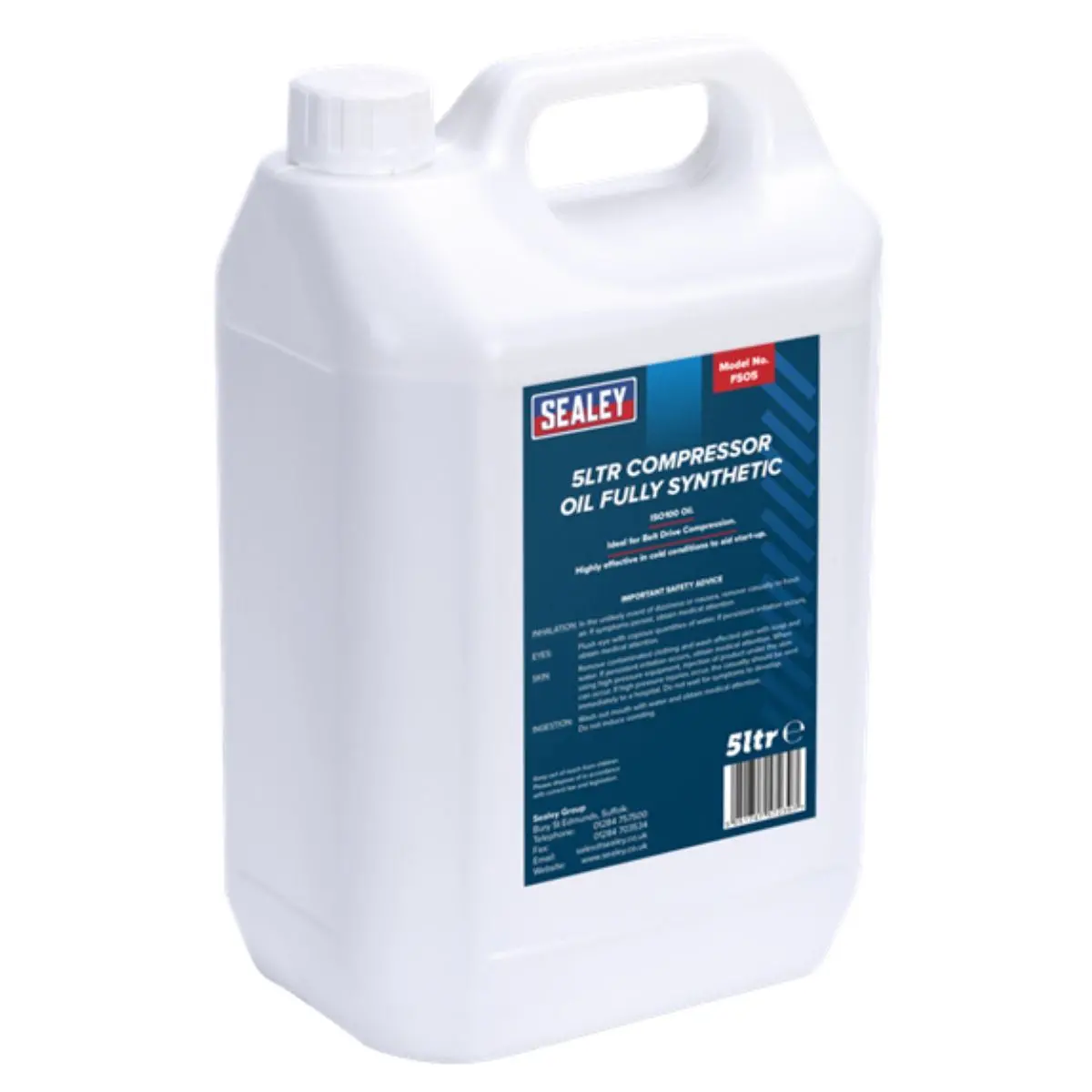 Sealey Fso5 5L Fully Synthetic Compressor Oil 1