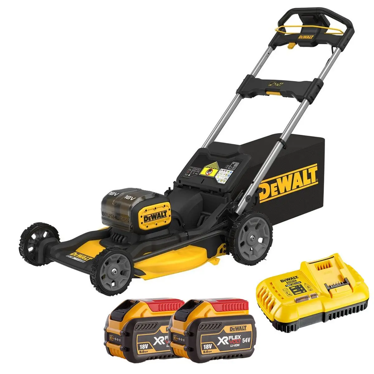 Dewalt Dcmwp134n-Xj 36V Brushless Lawn Mower With 2 X 9.0Ah Battery & Charger 1