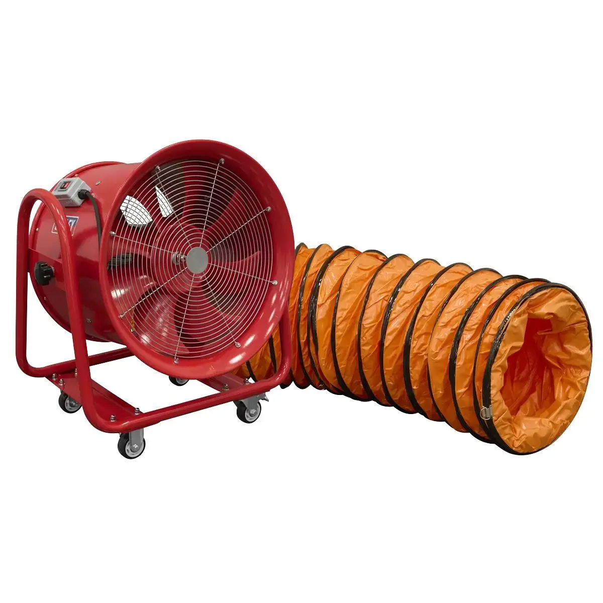 Sealey Ven500 Portable Ventilator Ø500mm With 5M Ducting For Efficient Air Circulation 230V/1100W 1