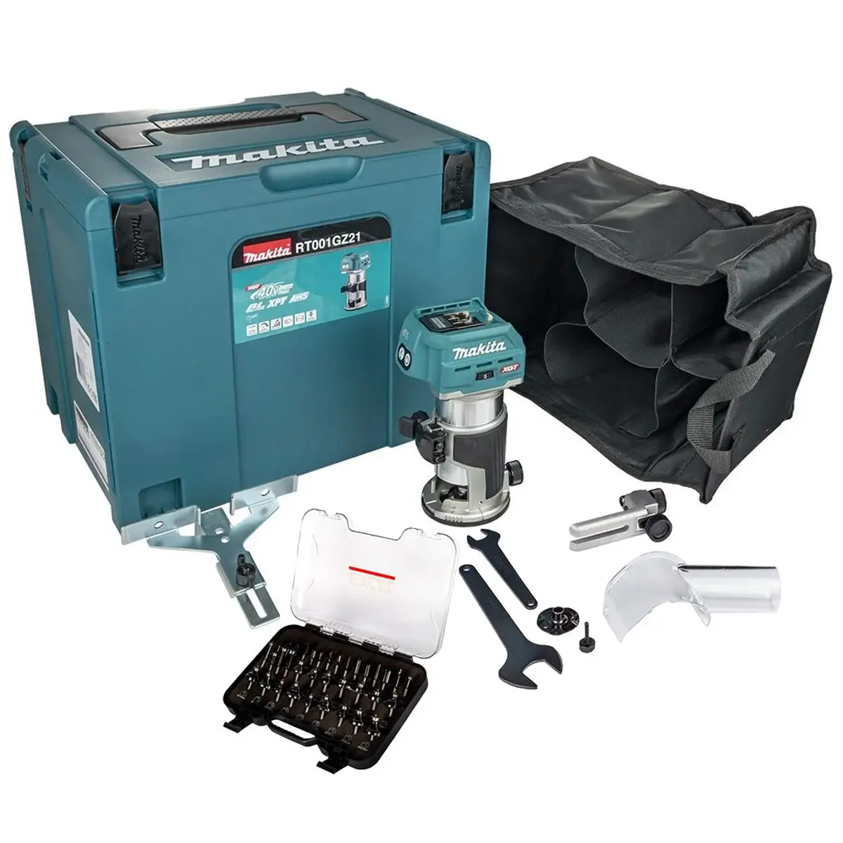 Makita Rt001gz21 40V Xgt Brushless Trimmer With 35 Piece Cutter Set 1