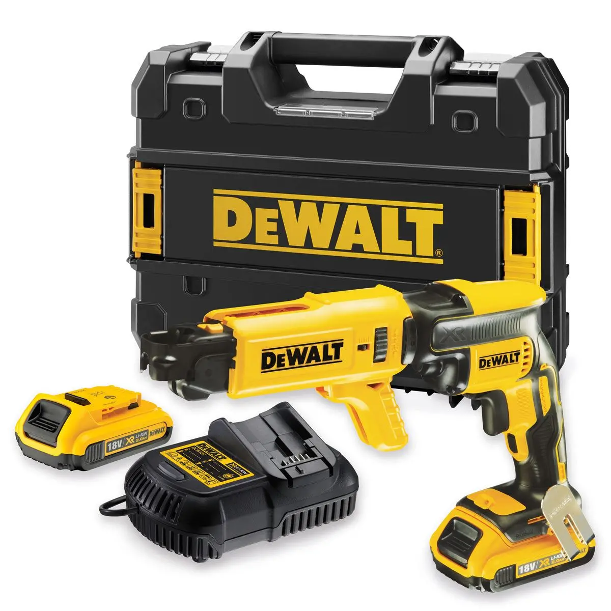 Dewalt Dcf620d2k 18V Brushless Collated Drywall Screwdriver With 2 X 2.0Ah Batteries & Charger In Case 1