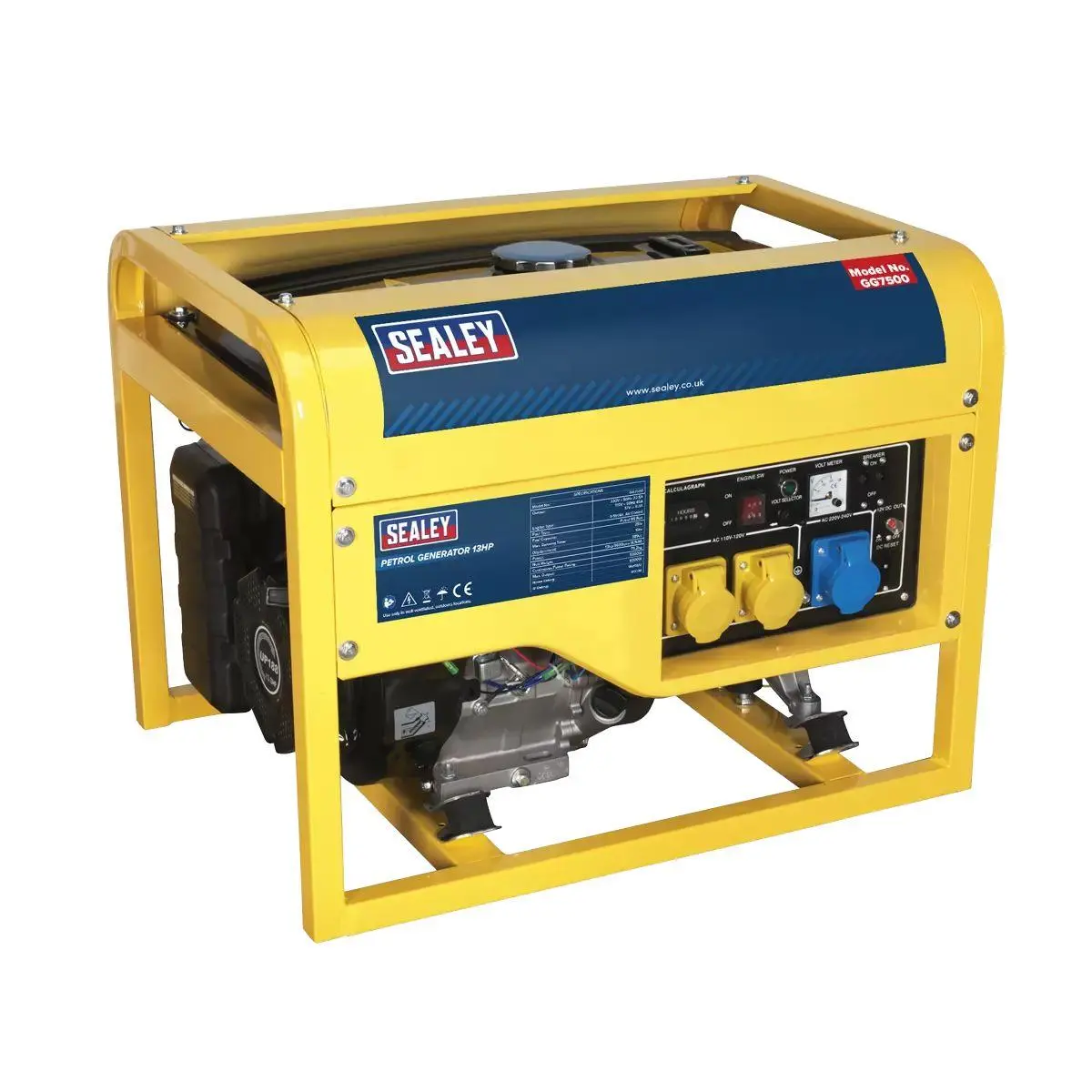 Sealey Gg7500 6000W Generator 110/230V 1