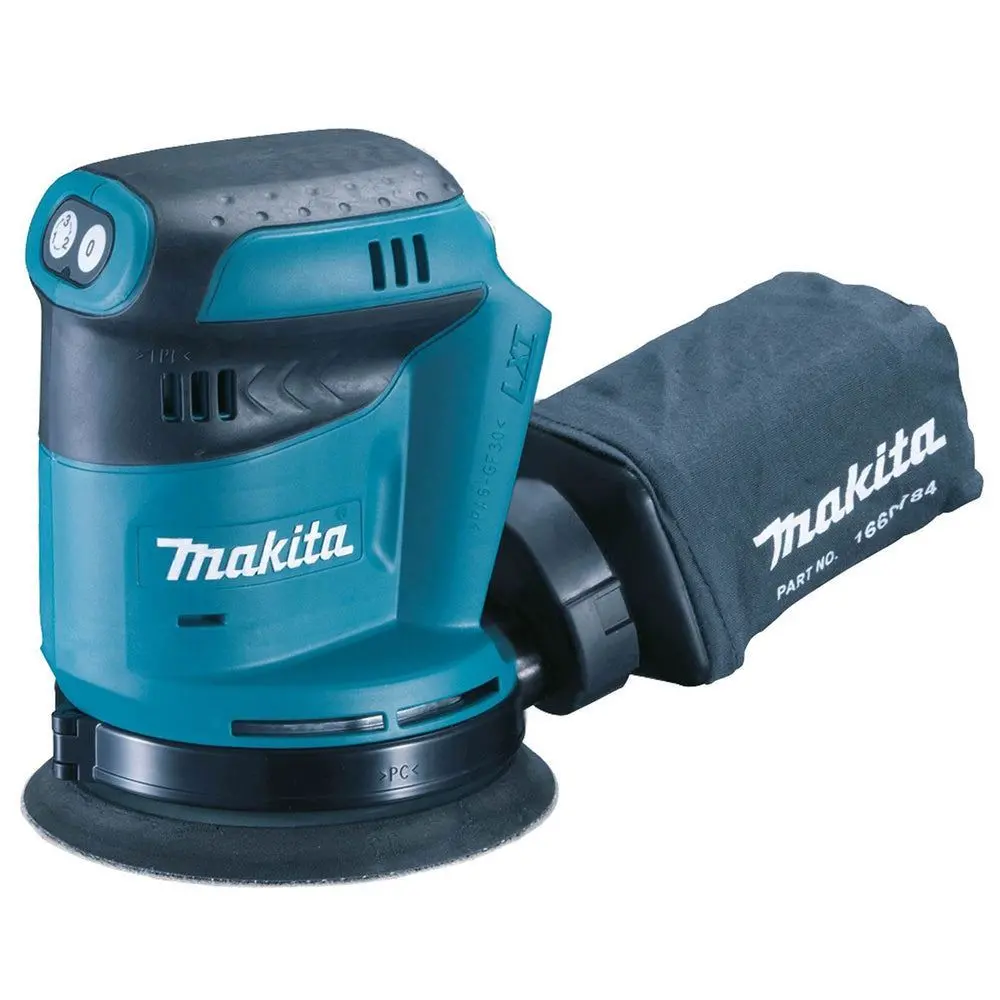 Makita Dbo180z 18V Random Orbit Sander With 1 X 5.0Ah Battery Charger & Sanding Disc Pack Of 30 2