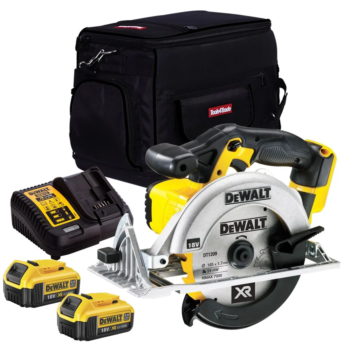 Dewalt Dcs391n 18V 165Mm Circular Saw With 2 X 4.0Ah Batteries & Charger In Bag 1