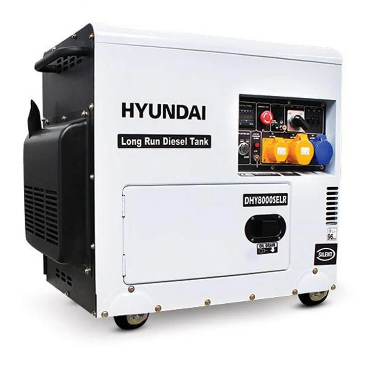 Hyundai Dhy8000selr  Silenced Diesel Generator, Single Phase Output & Long Running Standby 5.8Kw/230V 1