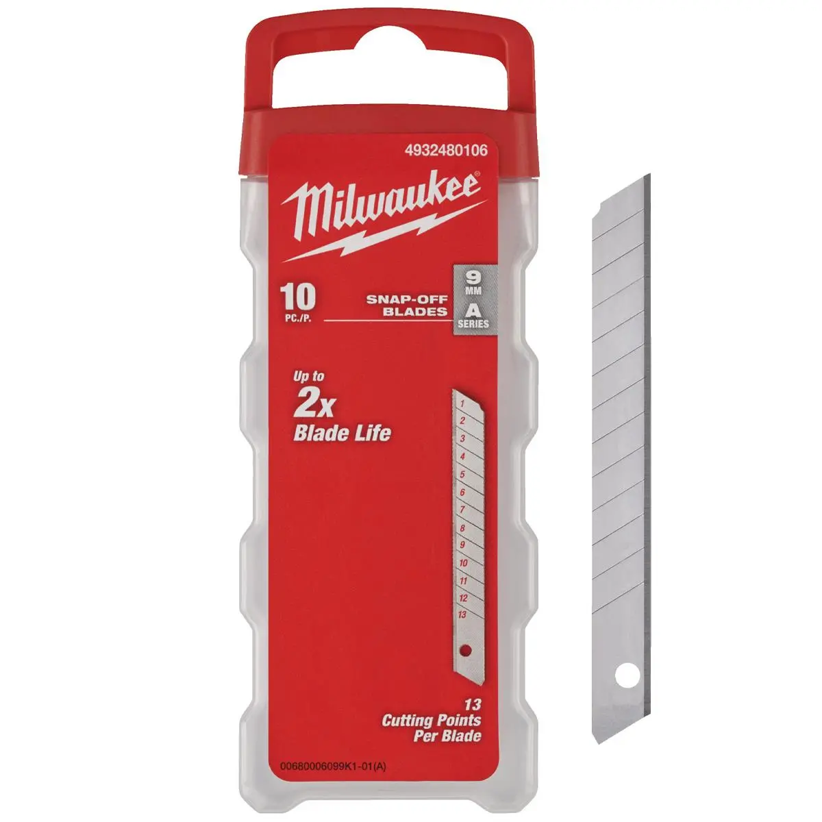 Milwaukee 9Mm Snap Knife Replacement Blades Pack Of 10 4932480106 1