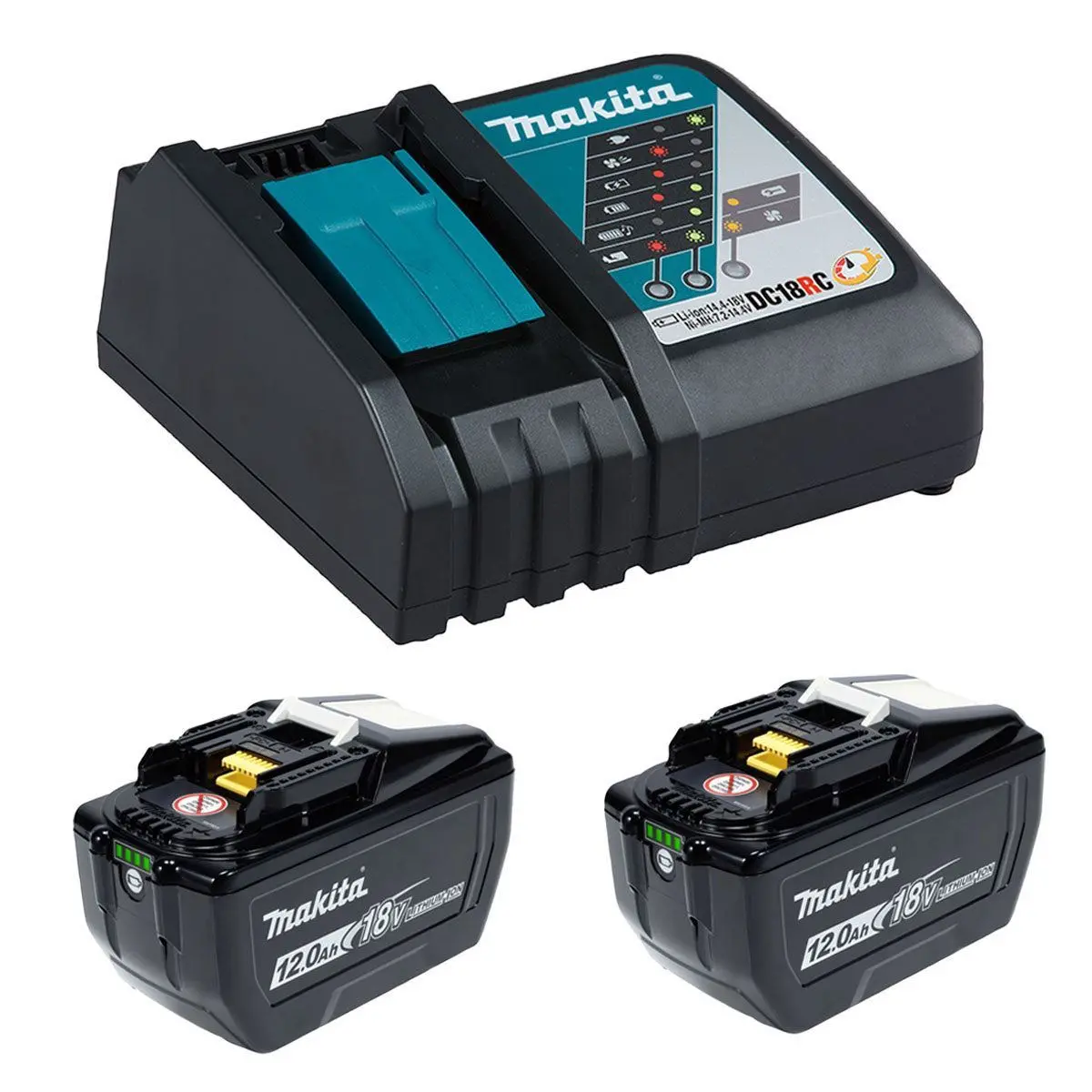 Makita Bl18120x2dc18rc 18V Lxt Li-Ion 2 X 12.0Ah Battery And Fast Charger 1