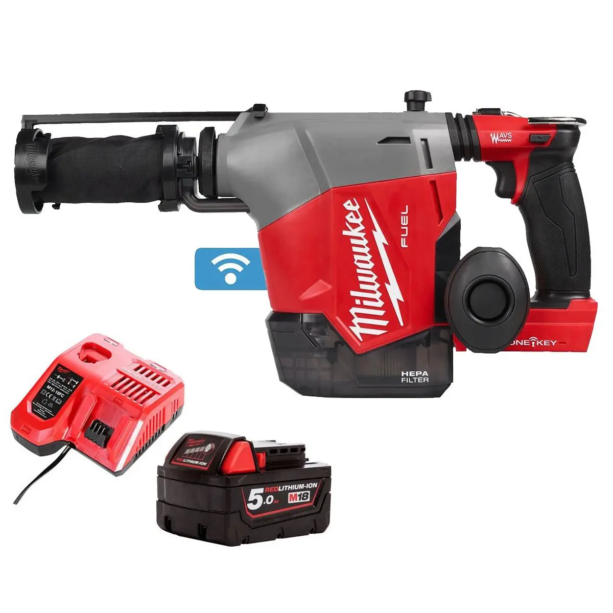 Milwaukee M18fhafoh16-0 18V Brushless Sds+ Hammer Drill With 1 X 5.0Ah Battery & Charger 1