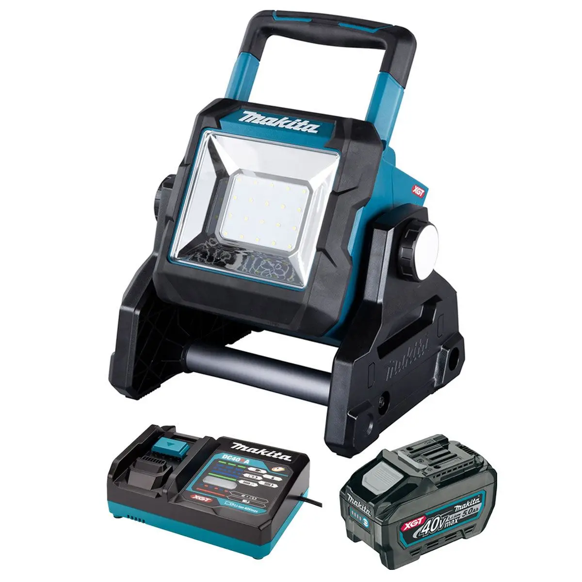Makita Ml003g 18V / 40Vmax Lxt / Xgt Cordless Led Work Light With 1 X 5.0Ah Battery & Charger 1