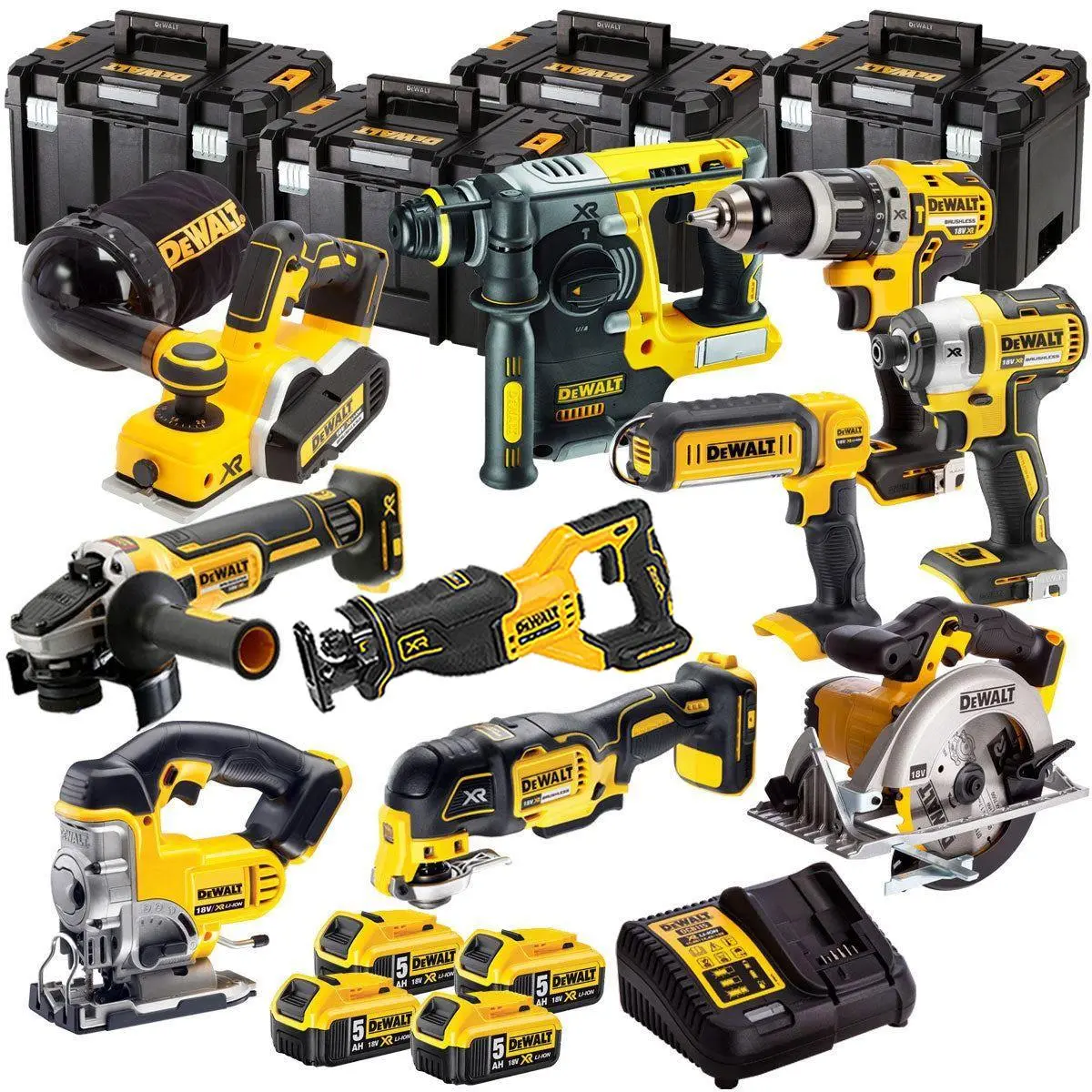 Dewalt Dck665p3t15 18V 10 Piece Power Tool Kit With 4 X 5.0Ah Batteries 1