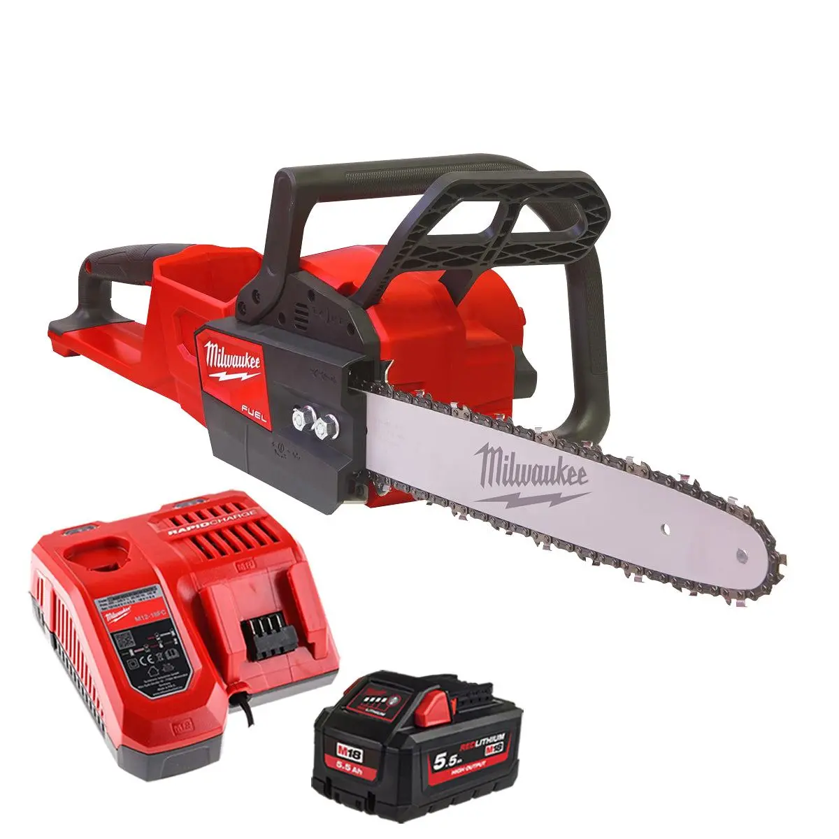 Milwaukee M18fchs35-0 18V Fuel Brushless Chainsaw With 1 X 5.5Ah Battery & Charger 1