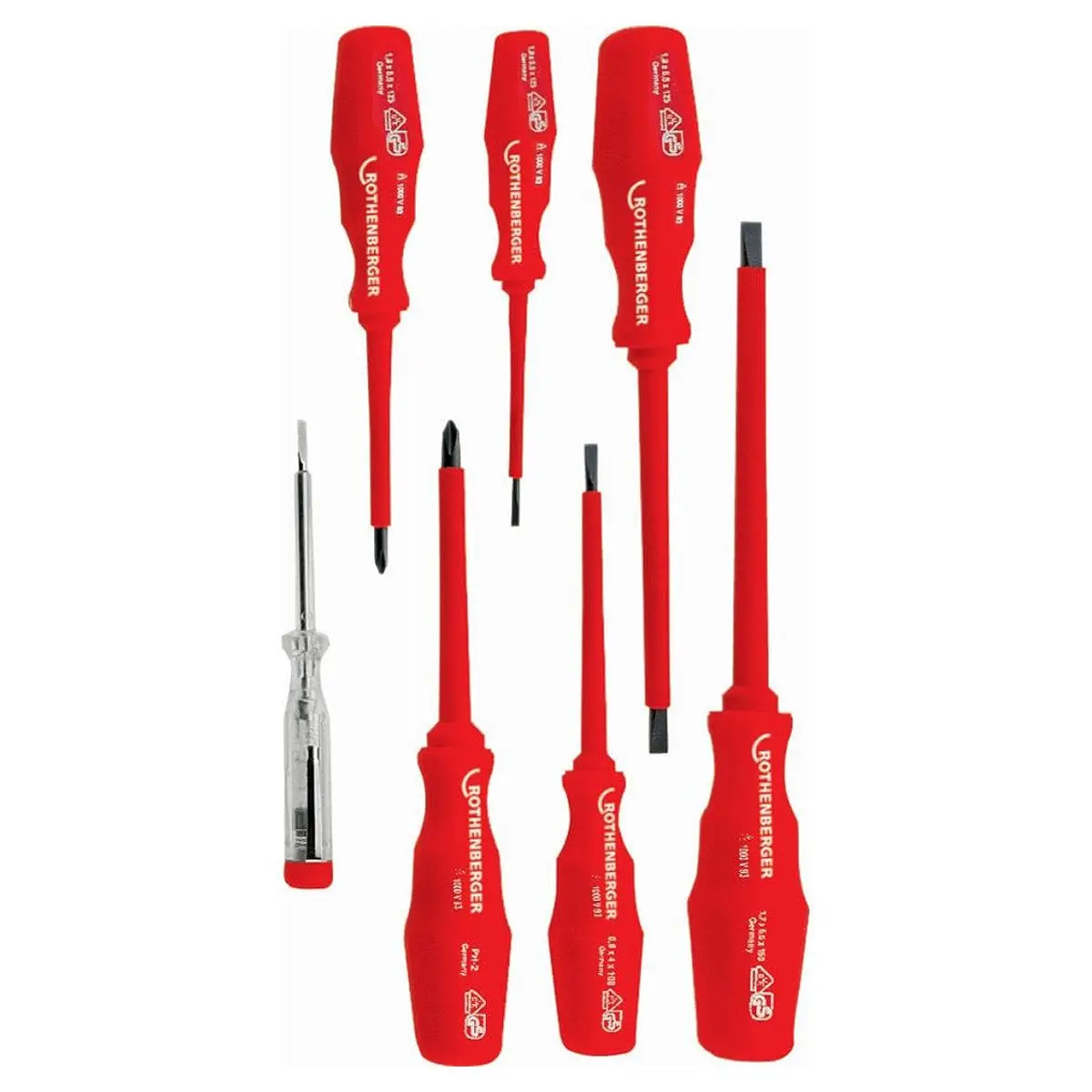 Rothenberger Electricians Vde 7 Piece Screwdriver Set - 323126 1