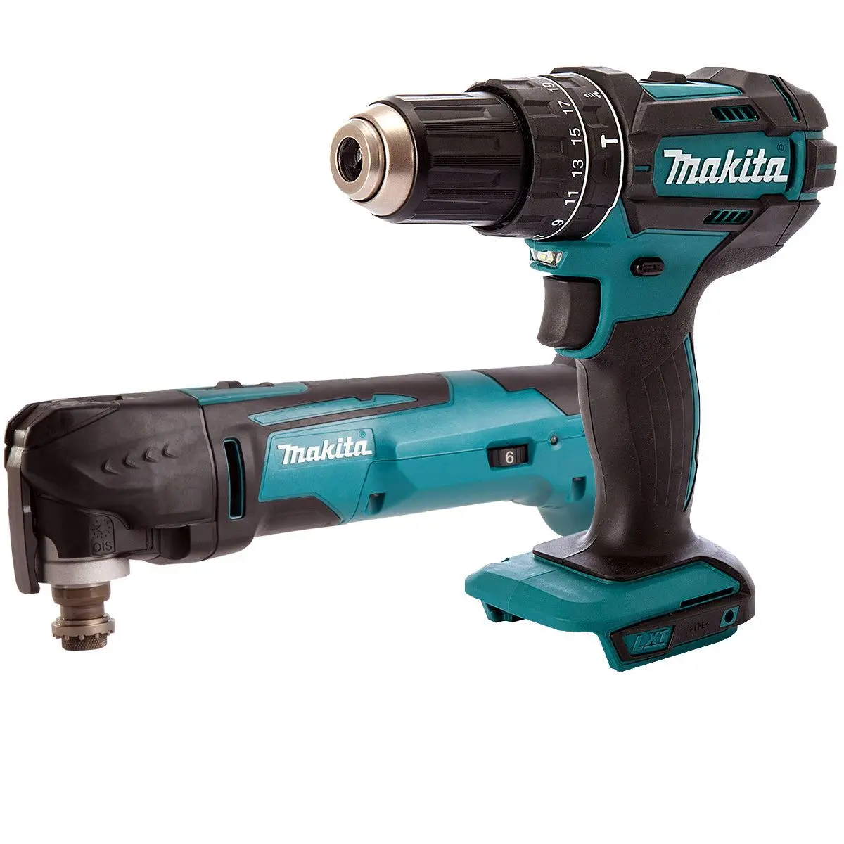 Makita 18V 2 Speed Combi Drill & Oscillating Multi Tool Cutter T4tkit-465 1