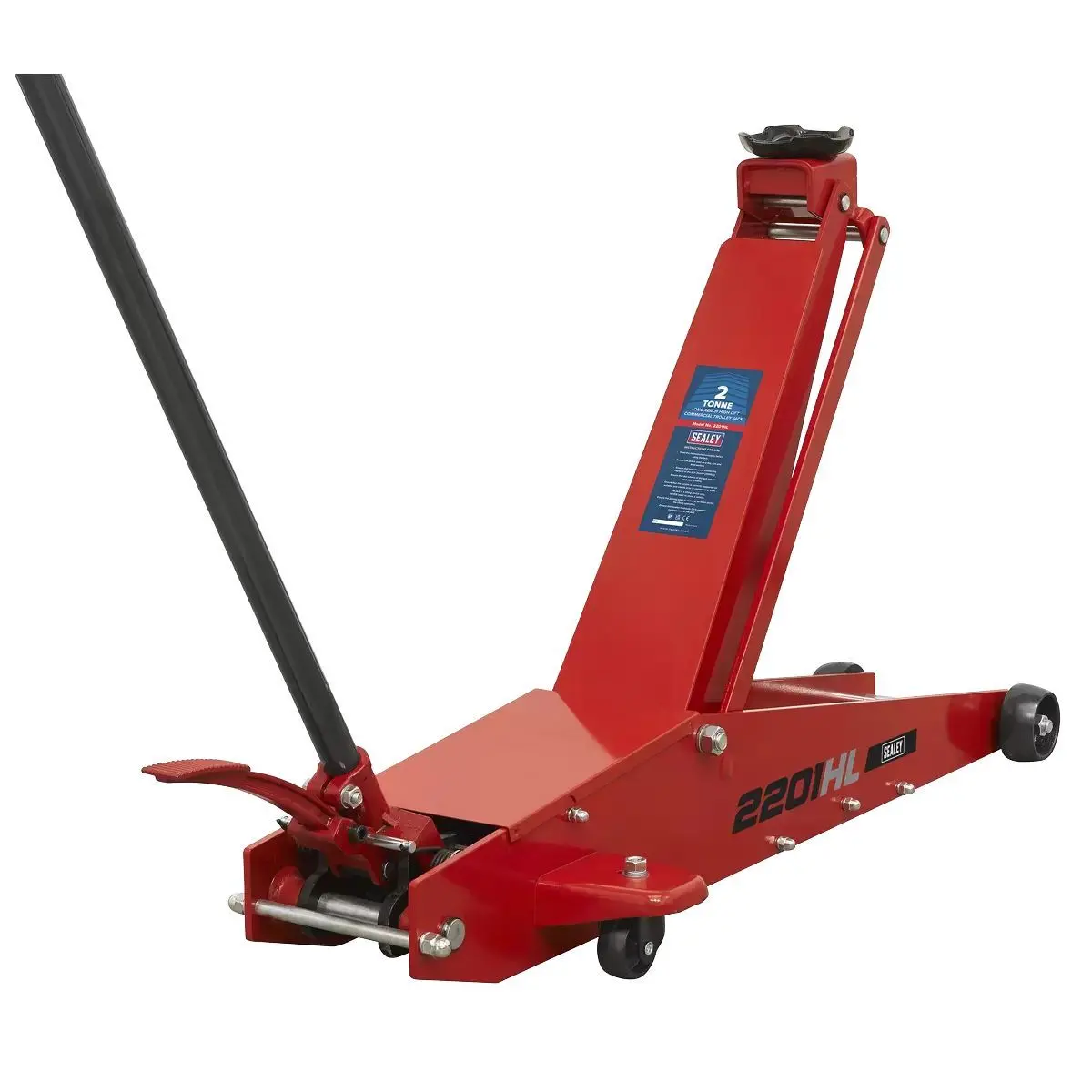 Sealey 2201Hl 2 Tonne Long Reach High Lift Commercial Trolley Jack 1