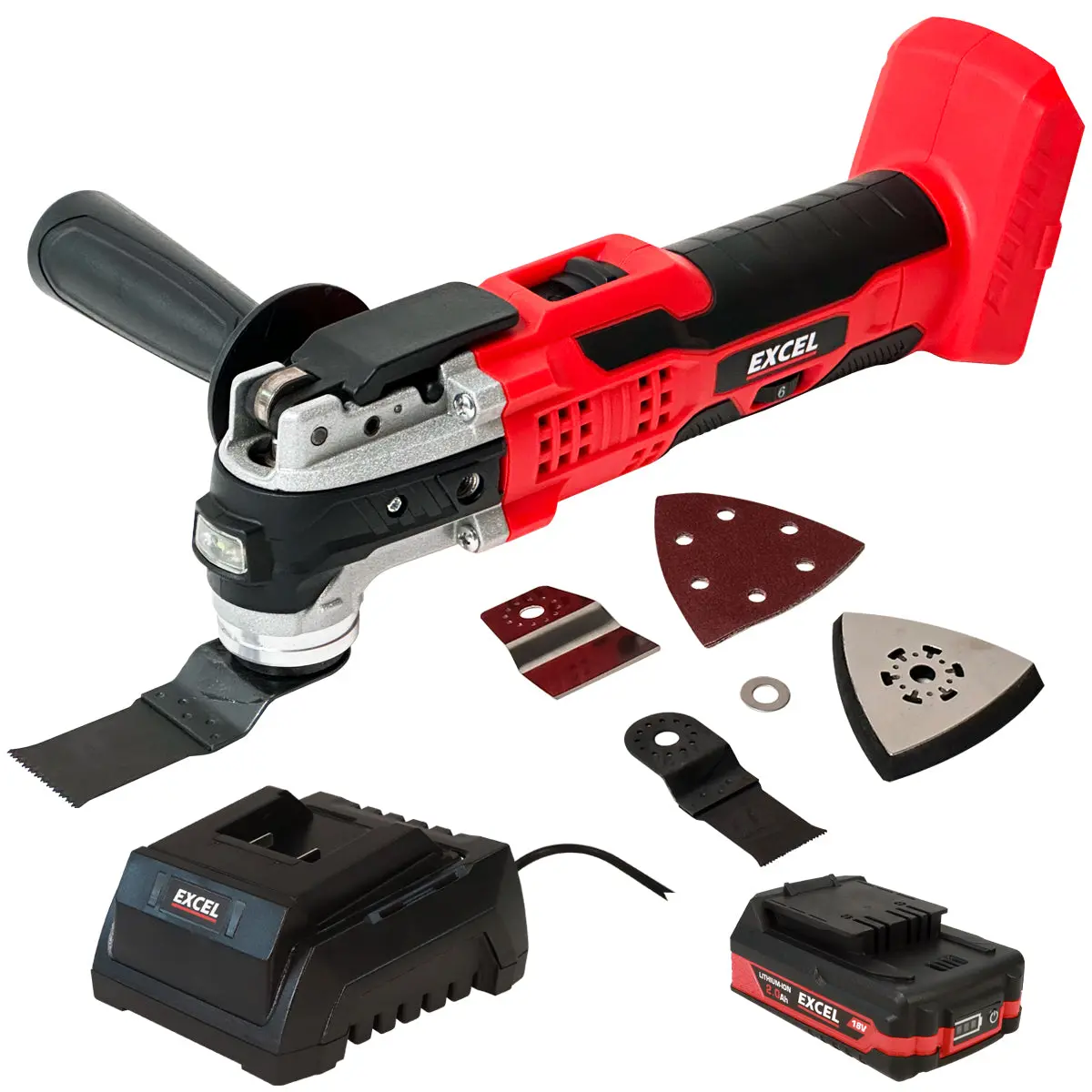 Excel 18V Oscillating Multi Tool With 1 X 2.0Ah Battery & Charger 1