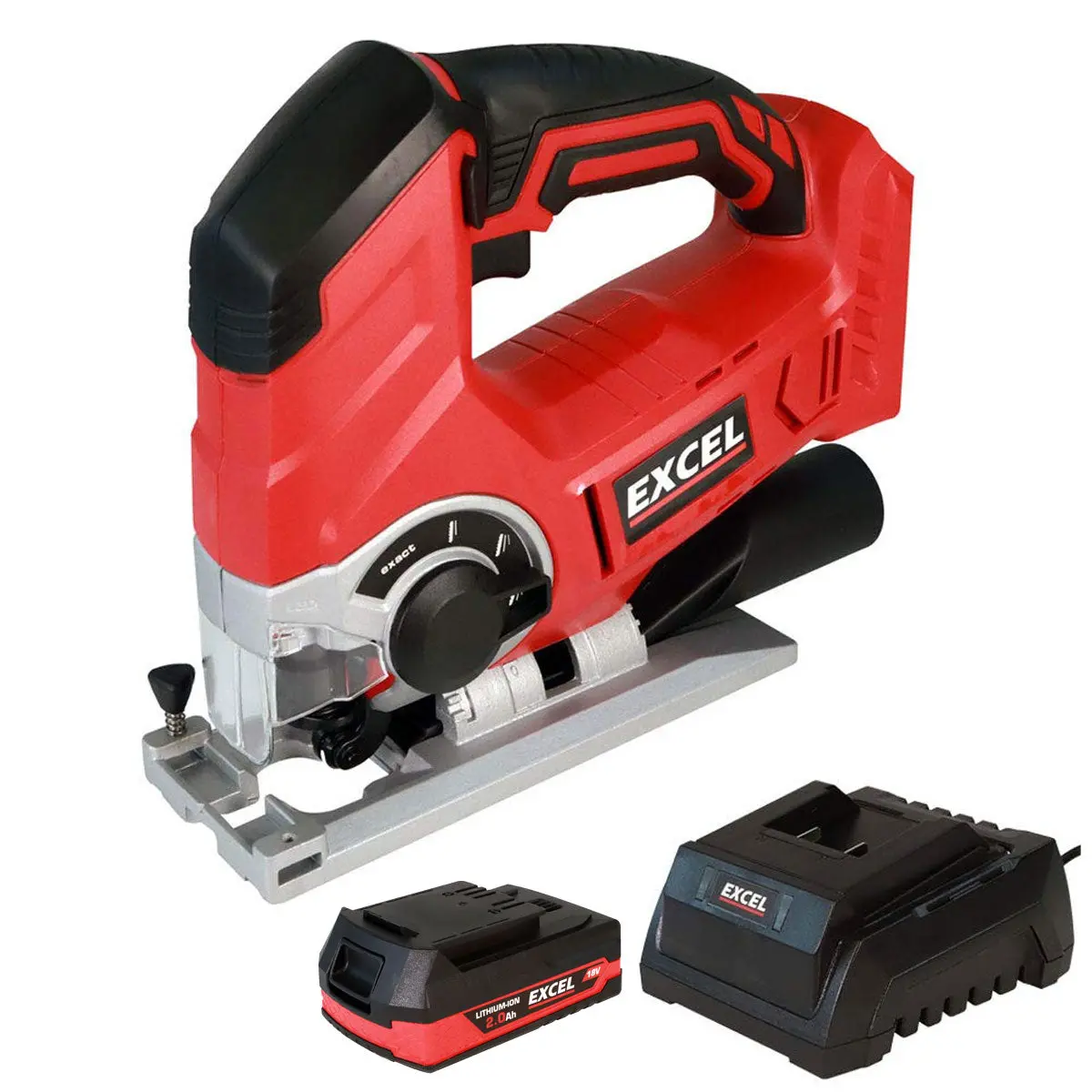 Excel 18V Cordless Jigsaw With 1 X 2.0Ah Battery & Charger 1