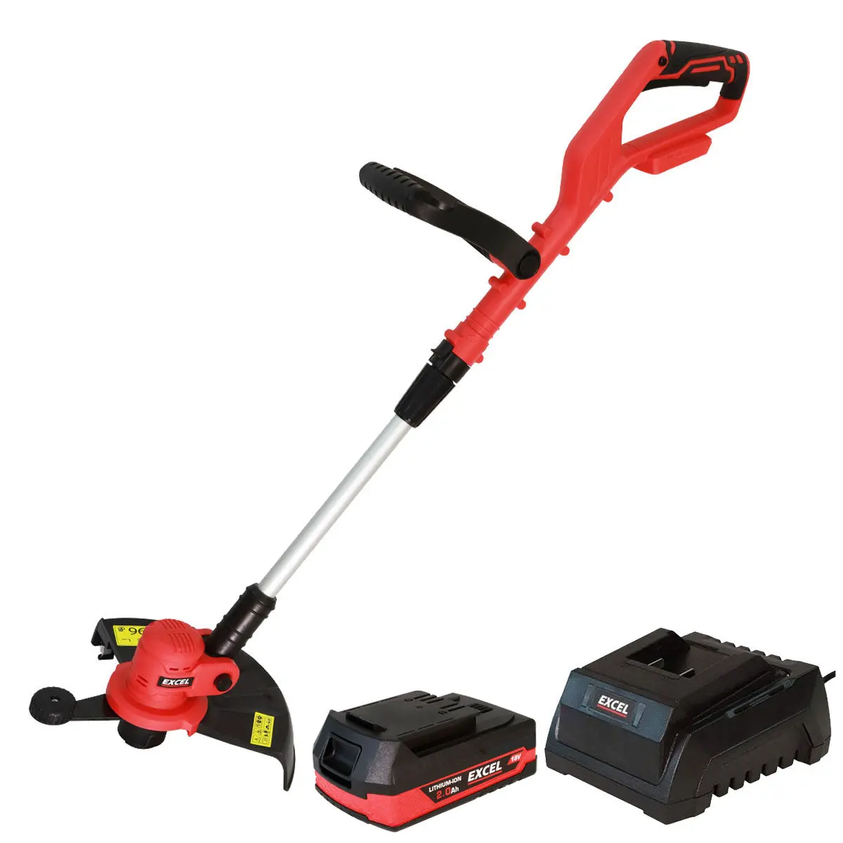 Excel 18V Grass Trimmer Cutter With 1 X 2.0Ah Battery & Charger 1