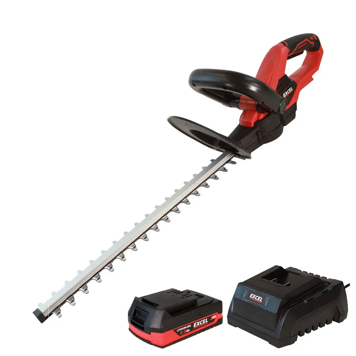 Excel 18V Hedge Trimmer Cutter With 1 X 2.0Ah Battery & Fast Charger 1