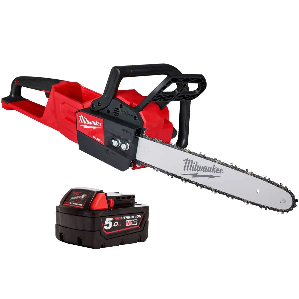 Milwaukee M18fchs-0 18V Fuel Brushless Chainsaw With 1 X 5.0Ah Battery 1