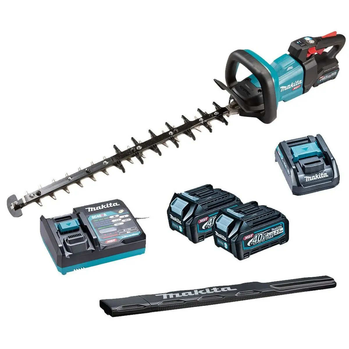 Makita Uh006gd202 40V Xgt Brushless Hedge Trimmer 60Cm With 2 X 2.5Ah Batteries & Charger 1