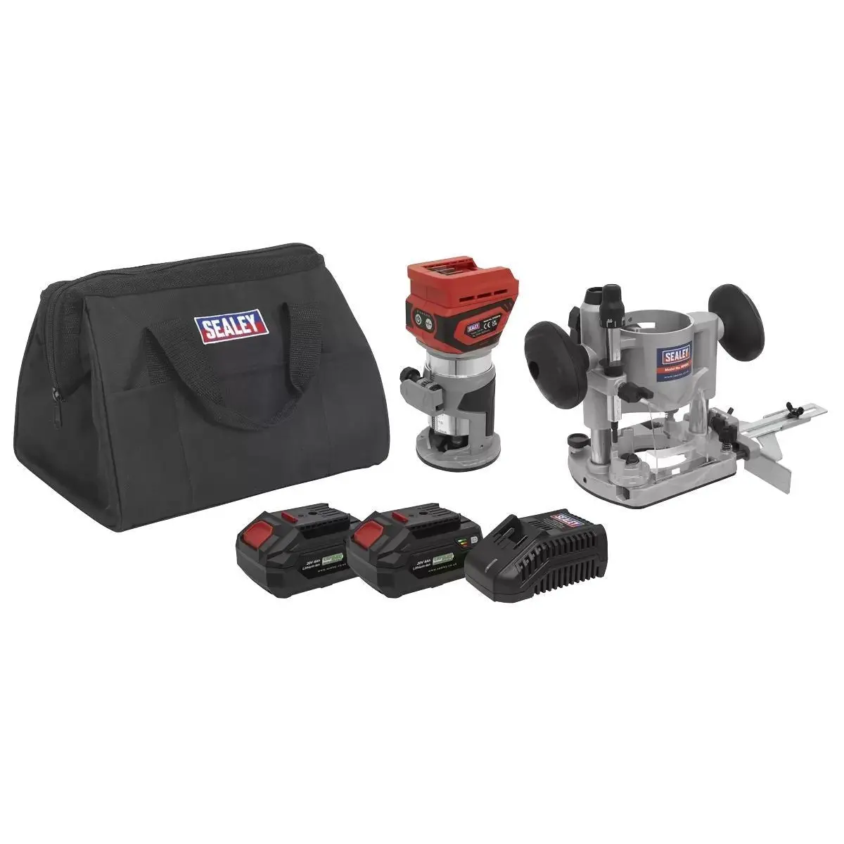 Sealey Cp20vtrkit Cordless Trimming Router Kit 20V & 2 Batteries 1