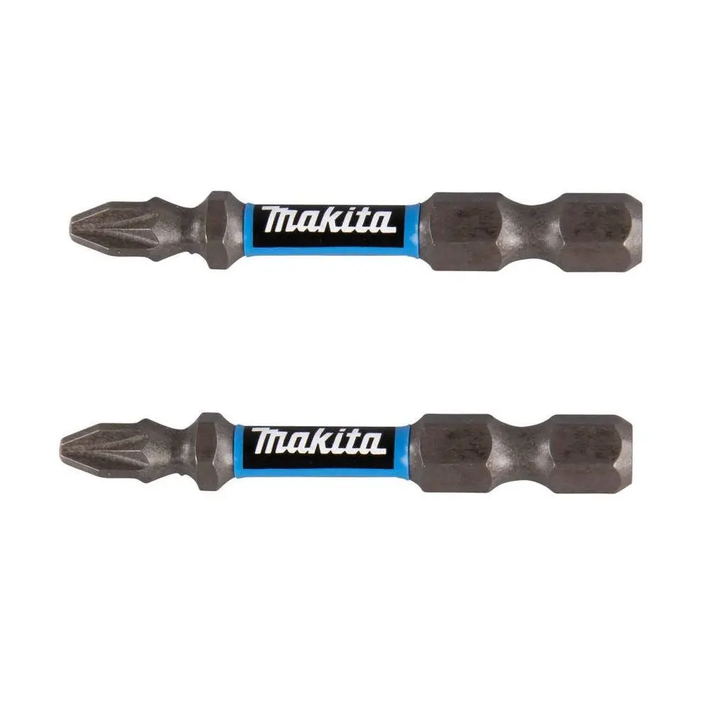 Makita E-03305 50Mm 1/4" Impact Premier Double Torsion Bit Pz2 Twin Pack 1