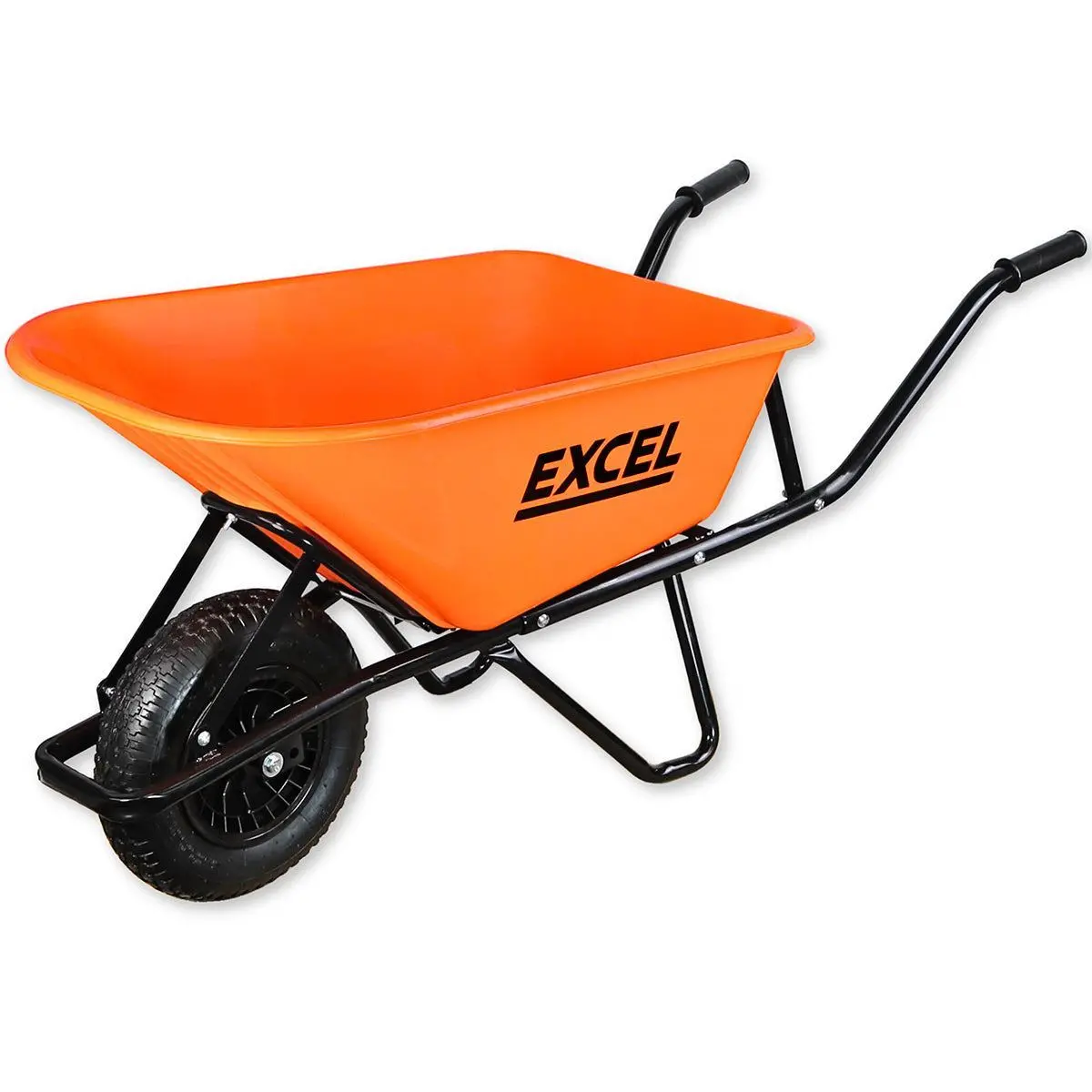 Excel Heavy Duty Wheelbarrow With 100L Hdpe Tray 1
