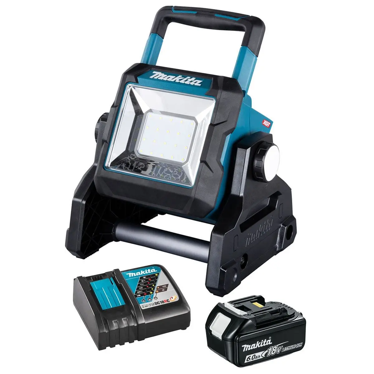 Makita Ml003g 18V / 40Vmax Lxt / Xgt Cordless Led Work Light With 1 X 6.0Ah Battery & Charger 1
