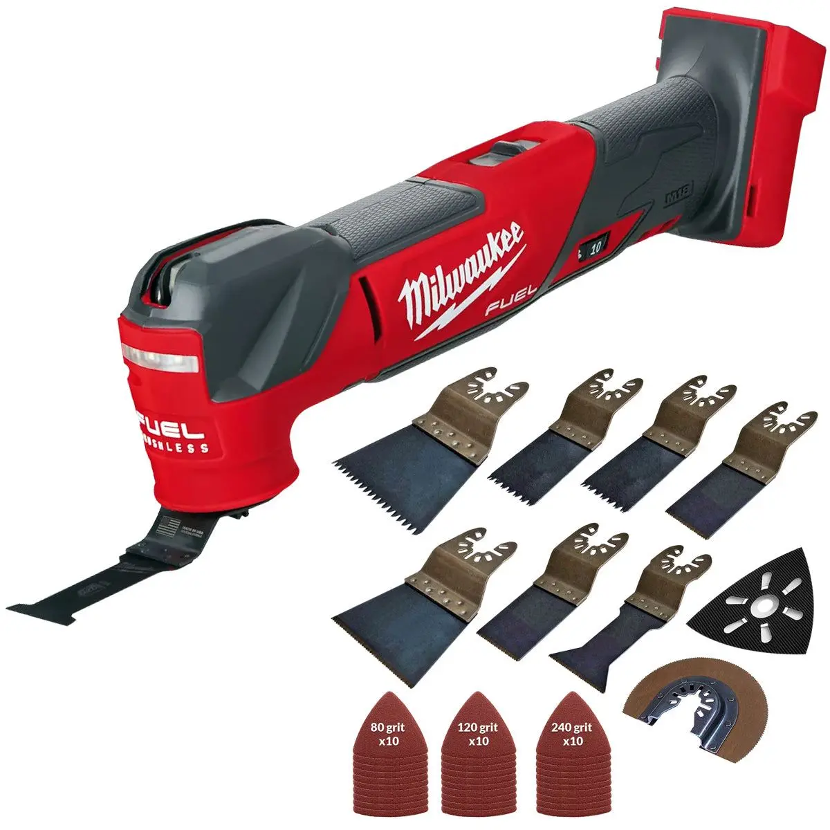 Milwaukee M18fmt-0 18V Fuel Brushless Oscillating Multi-Tool With 39 Piece Accessories Set 1
