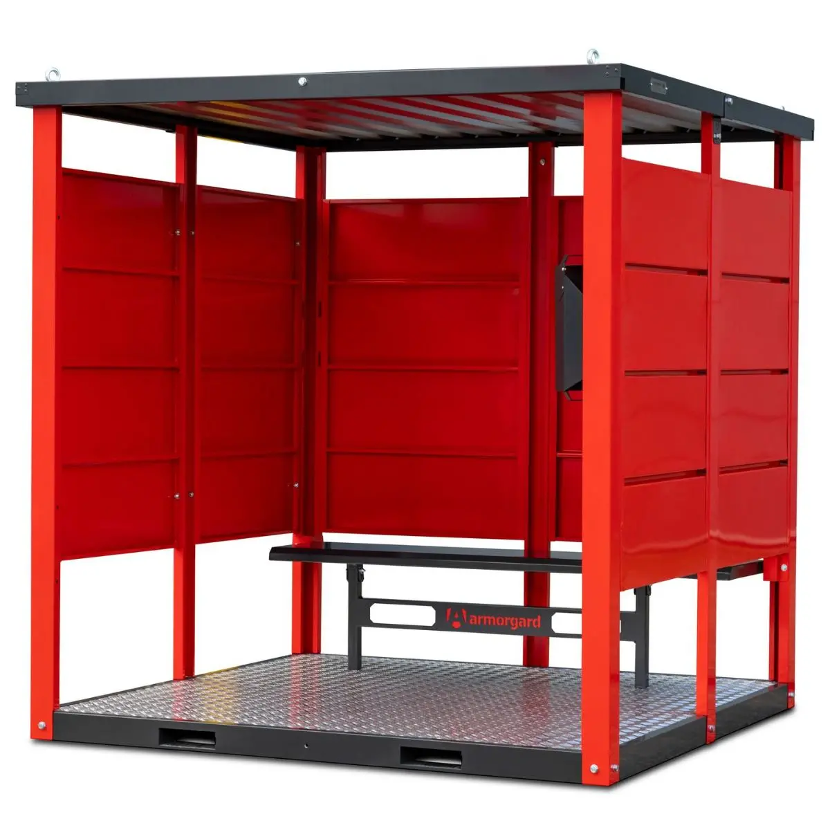 Armorgard Fr200-S Flat Packed Smoking Shelter With Bench 2100Mm X 245Mm X 2110Mm Safe Smoking Areas 1