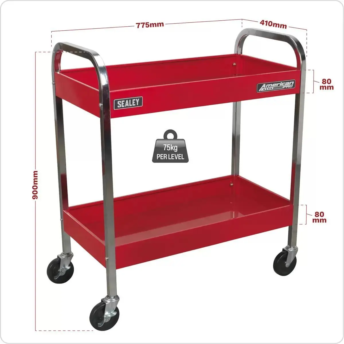 Sealey Cx102 Trolley 2-Level Heavy-Duty 2