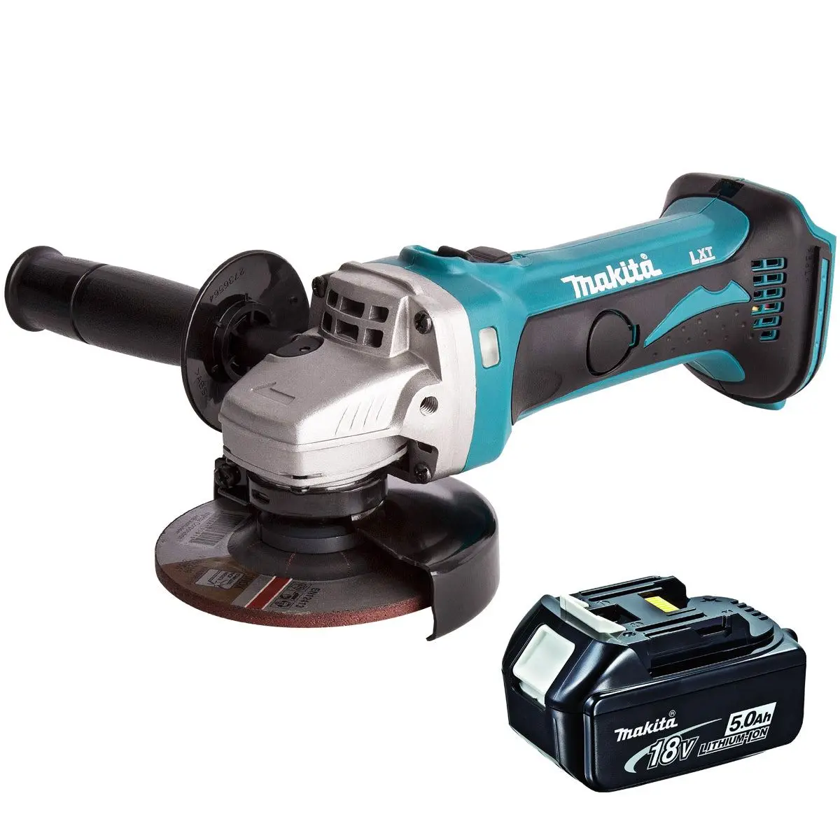 Makita Dga452z 18V 115Mm Cordless Angle Grinder With 1 X 5.0Ah Battery 1