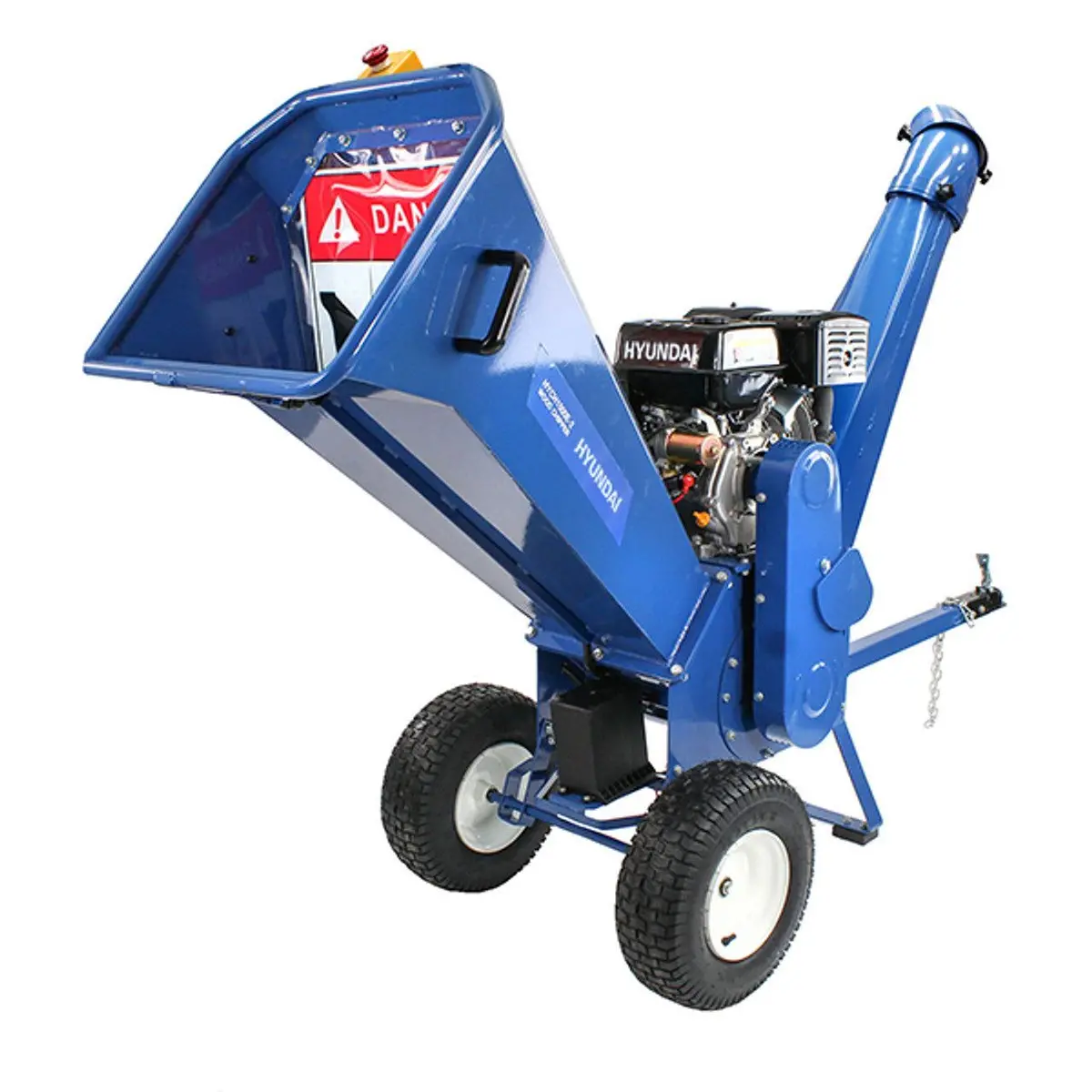 Hyundai Hych1500e-2 420Cc 100Mm Petrol Wood Chipper Shredder Mulcher 4-Stroke Engine 1