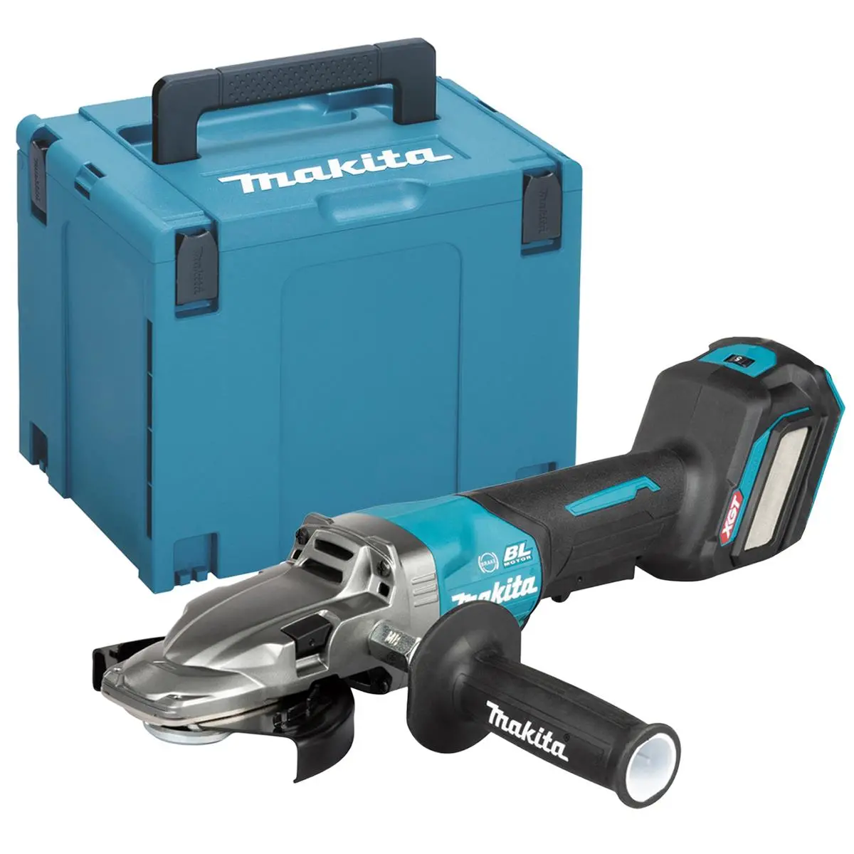Makita Ga056gz01 40V Max Xgt 125Mm Brushless Flat-Head Angle Grinder Body Only With Makpac Case 1