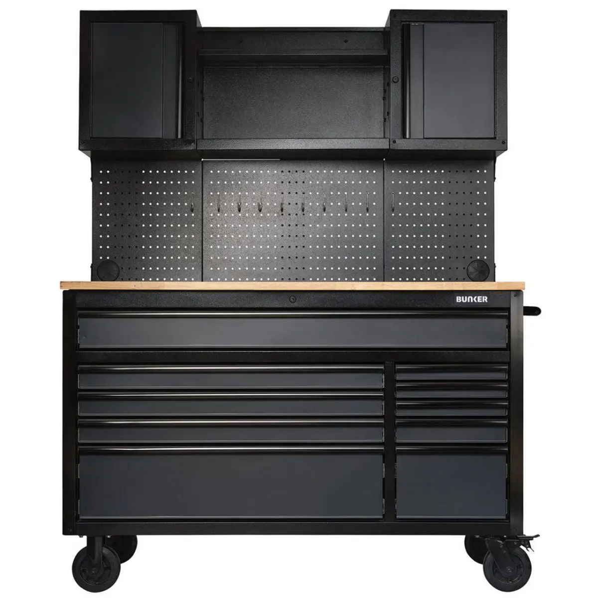 Draper B100-56Wsg Bunker 56" Roller Workstation With Workbench 10 Drawer Grey 08242 2